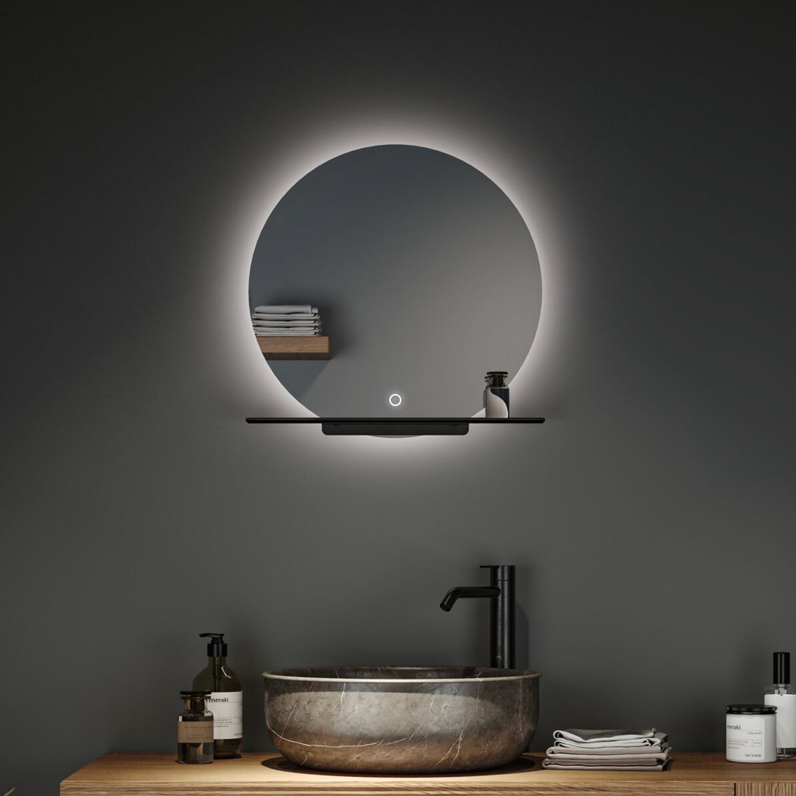 Miro LED Illuminated Espelho TW IP44 Backlight Mate Sort- Paulmann
