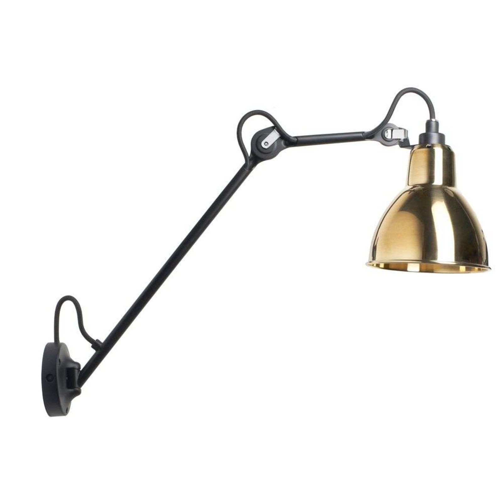 122 Nástěnné Svítidlo Black/Brass - Lampe Gras