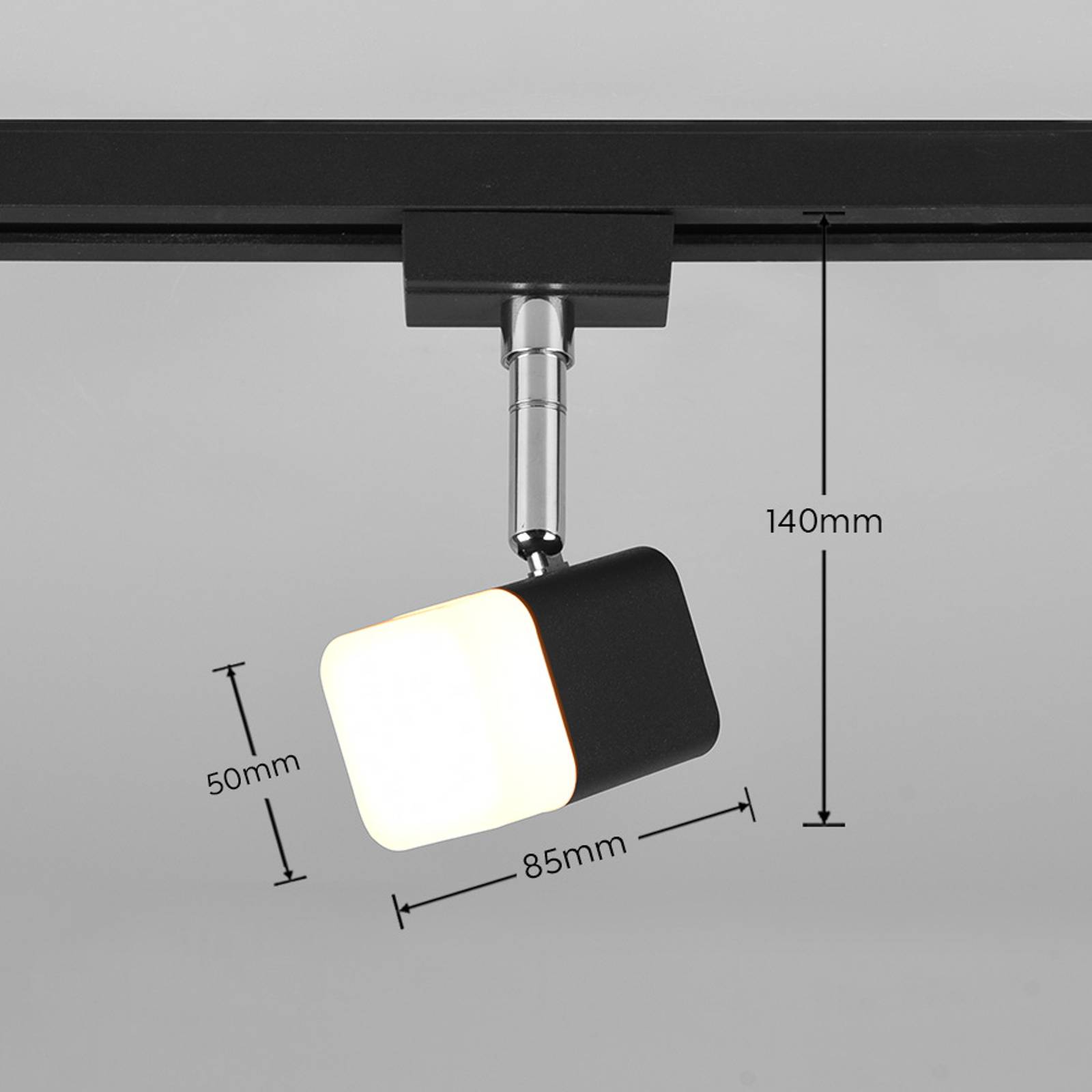Trio Lighting Spot sur rail LED Roubaix DUOline, noir mat