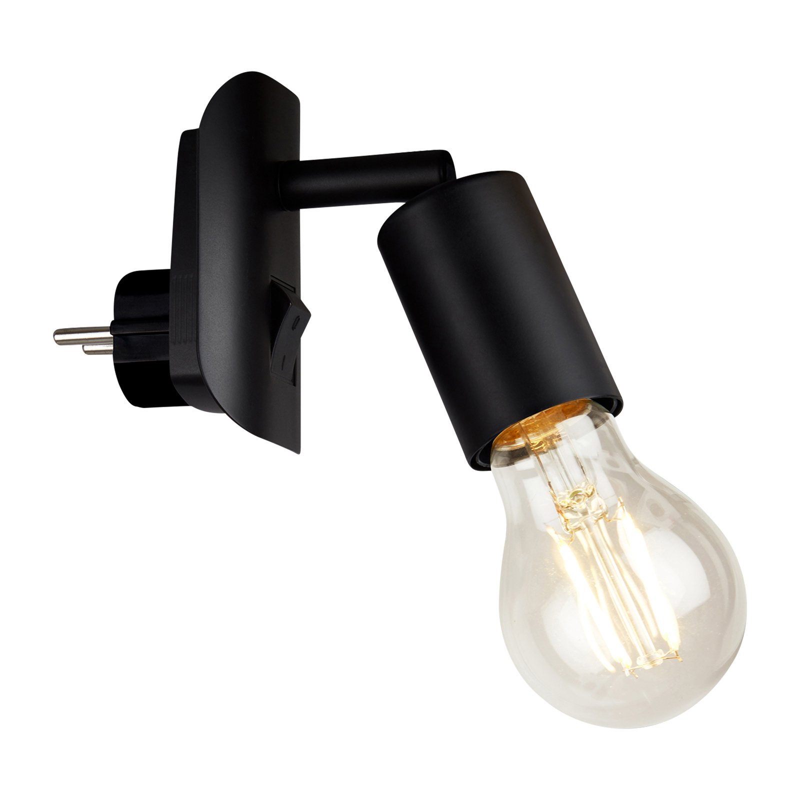 Lámpara de enchufe Batita Retro, IP20, negro