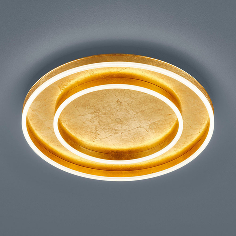Helestra Sona plafonnier LED dimmable Ø40 cm doré