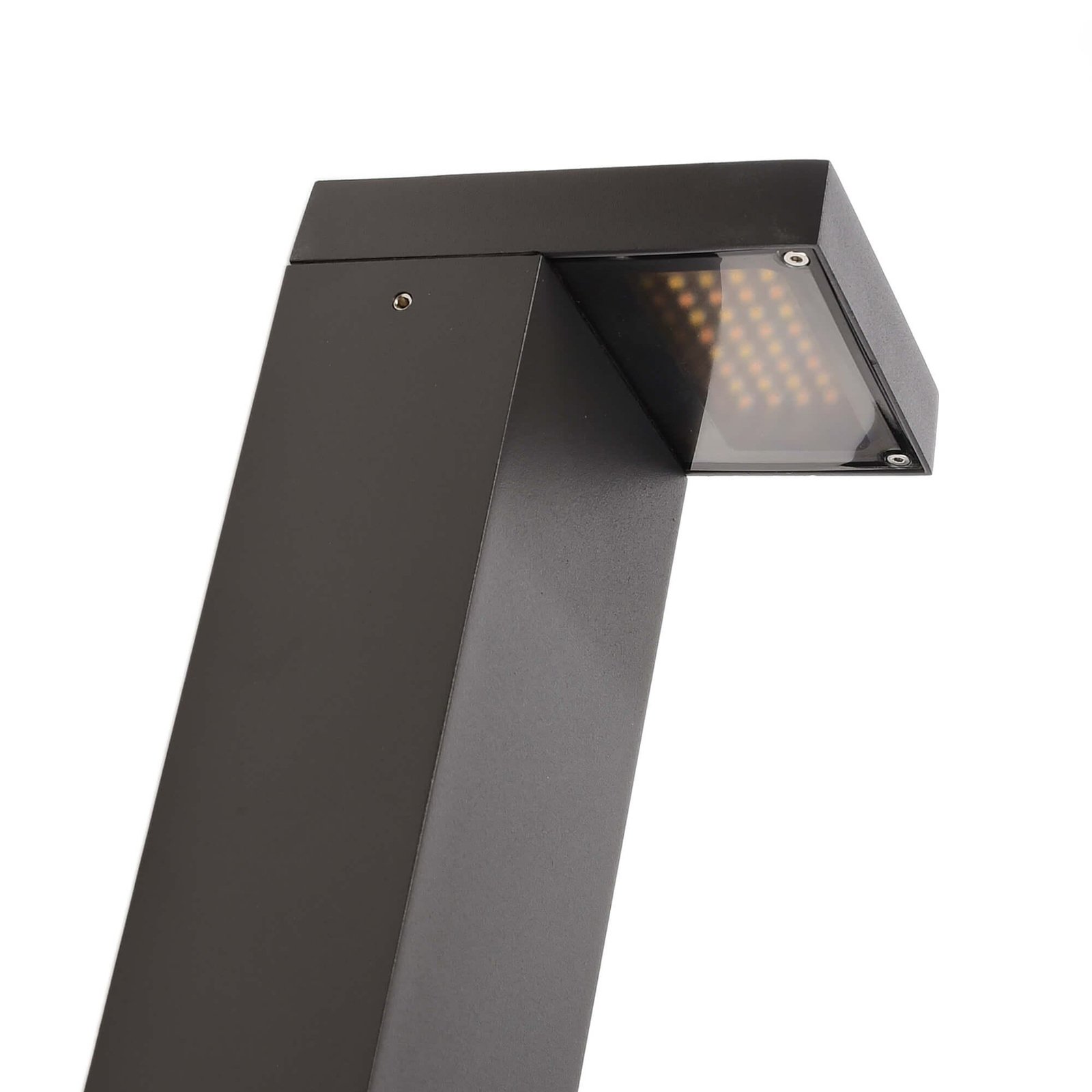 Lerna bolardo luminoso LED, altura 100 cm, CCT, gris, enchufes