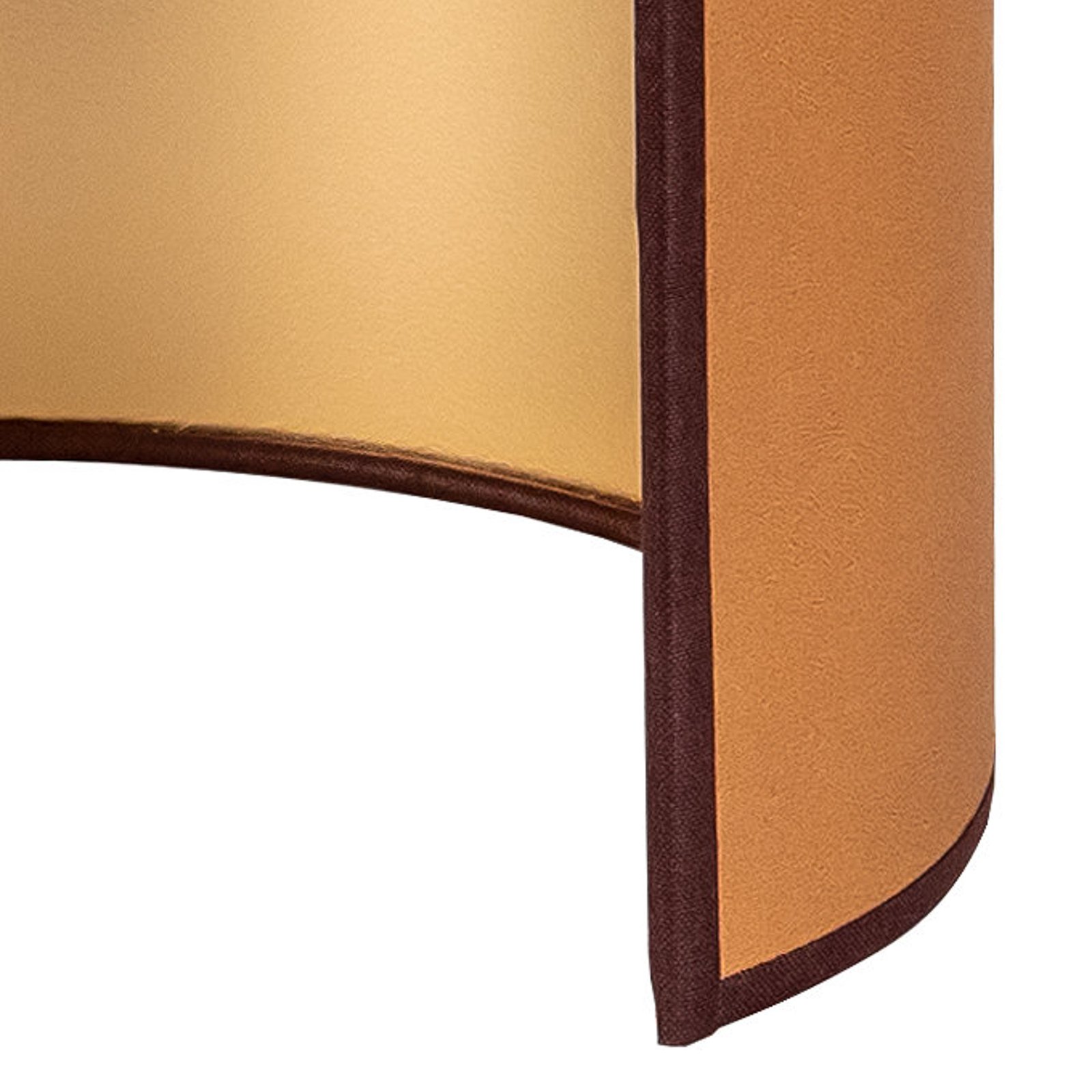 Envostar væglampe Idun brun, vegansk imiteret læder, højde 24 cm