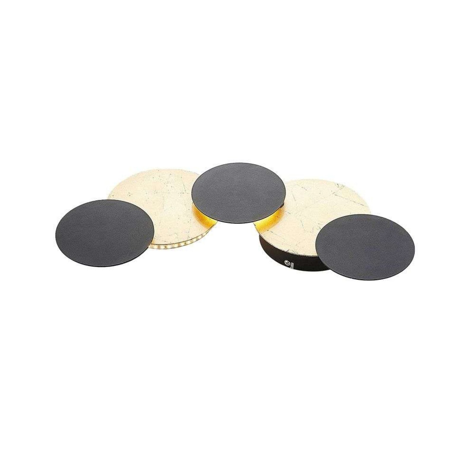 Grazyna 5 LED Aplică de Perete Black/Gold - Lindby