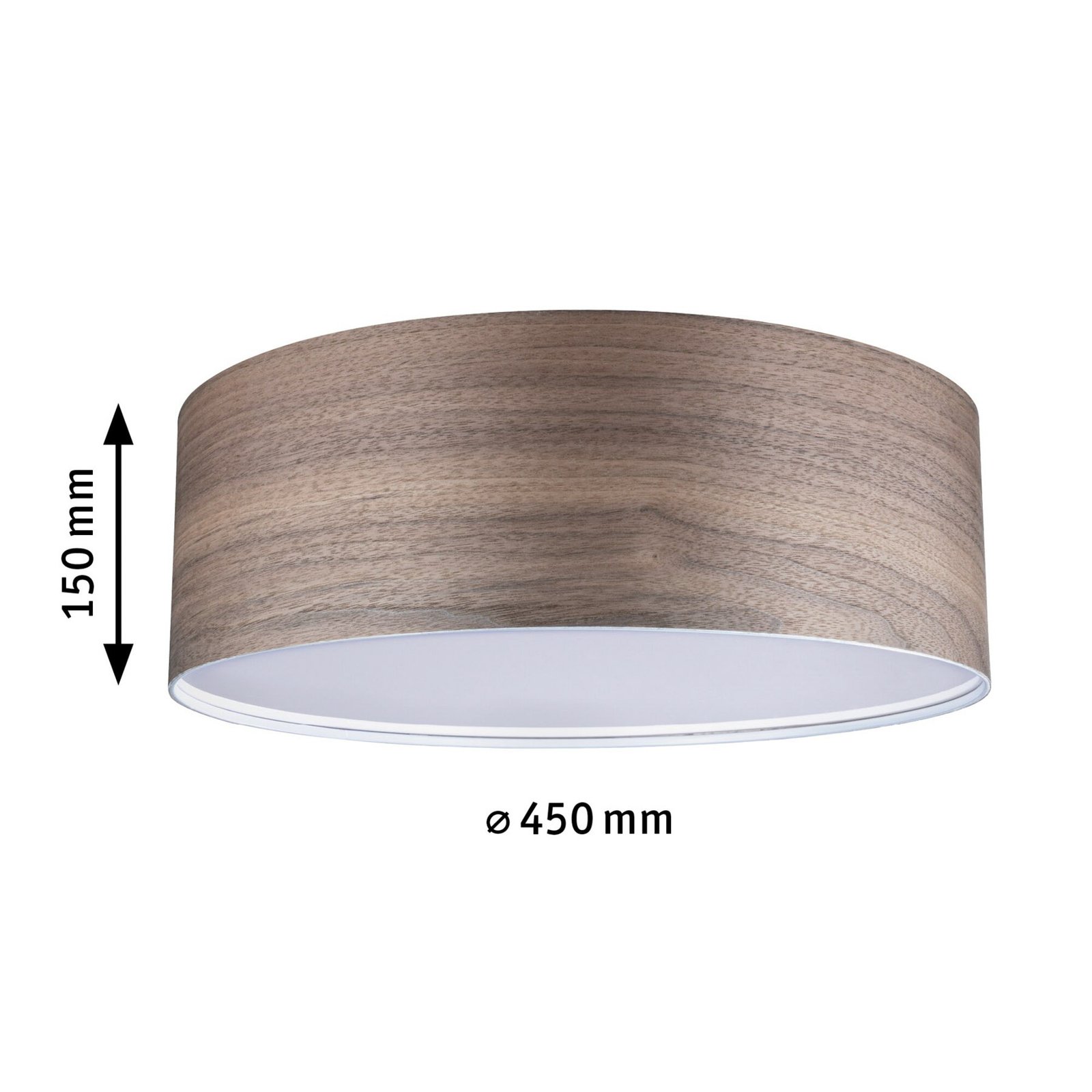 Liska Plafondlamp Dark Hout/Metal - Paulmann