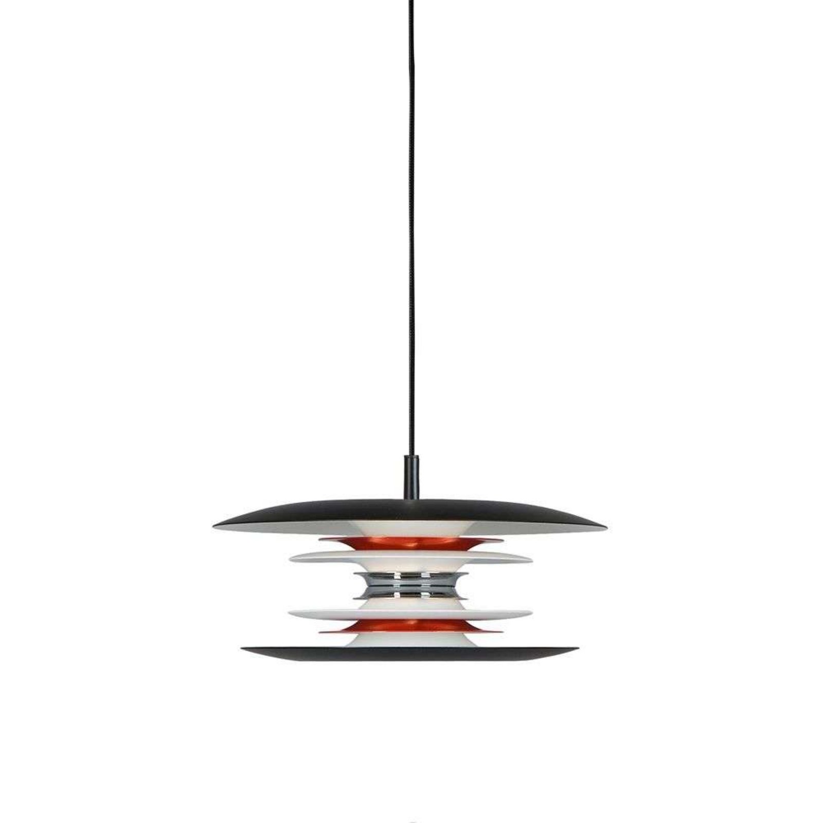 Diablo Lustră Pendul Ø300 Matt Black/Glossy Red - Belid