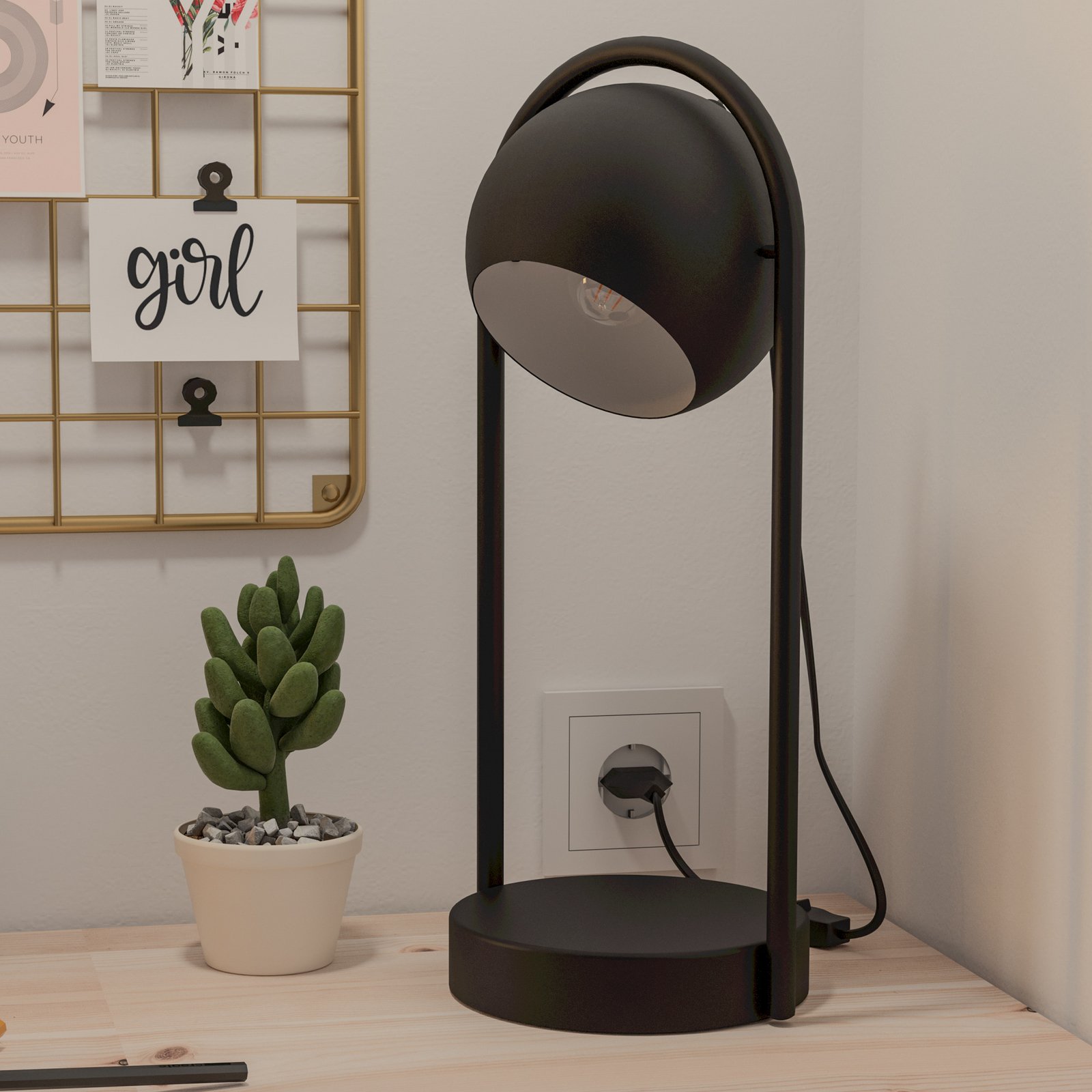 EGLO Murnia Tischleuchte mit beweglichem Schirm