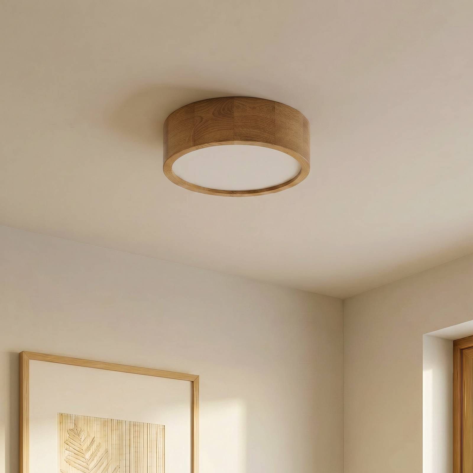  Temar Lighting Deckenleuchte Cleo, ø 28 Cm, Eichenholz, E27 