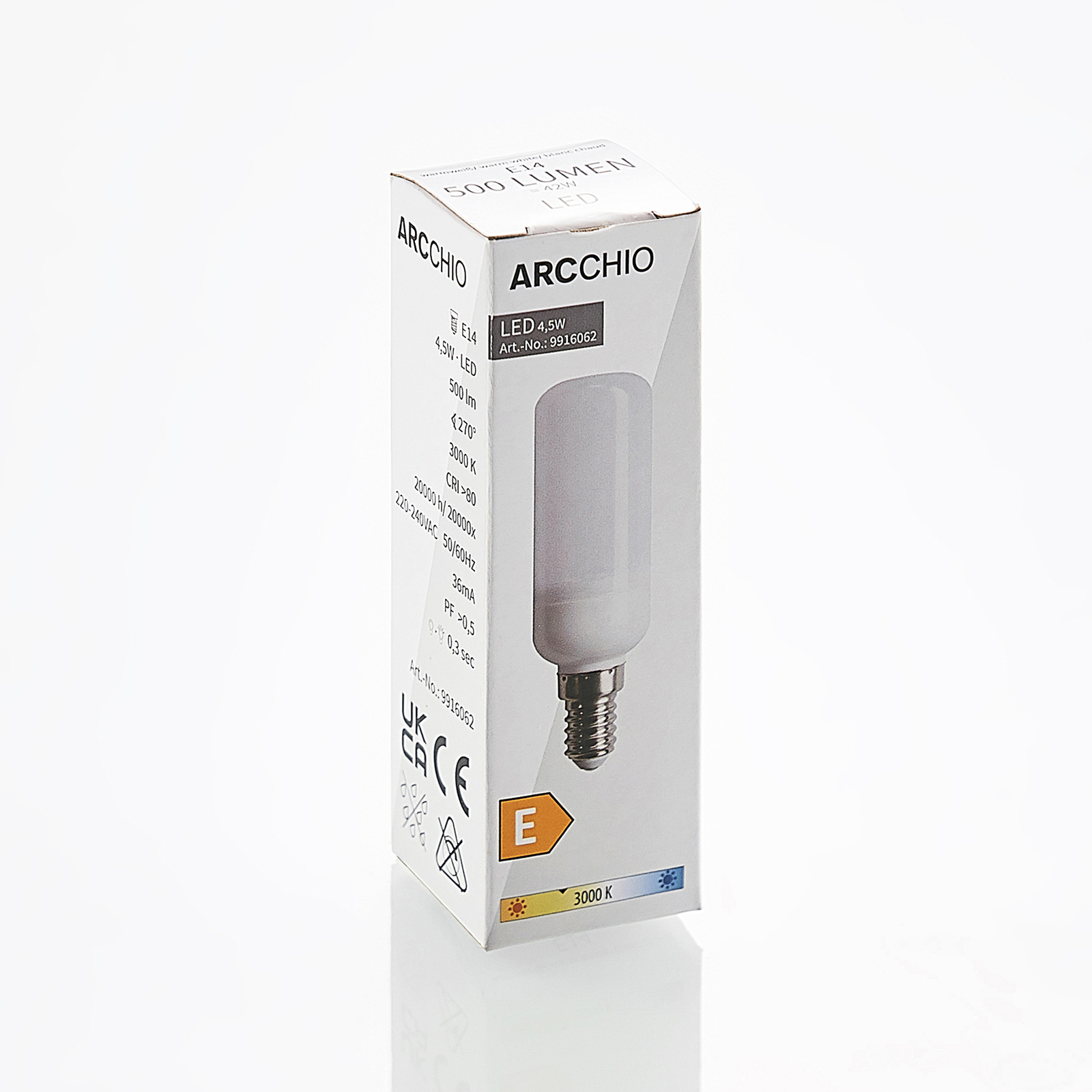 Φωτιστικό σωλήνα LED Arcchio E14 4.5W 3,000K σετ 4 τεμαχίων