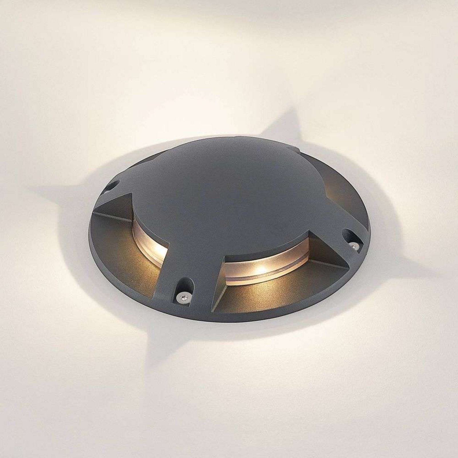 Cormac 4 LED Recessed Ground Spot Dark Grey - Lindby