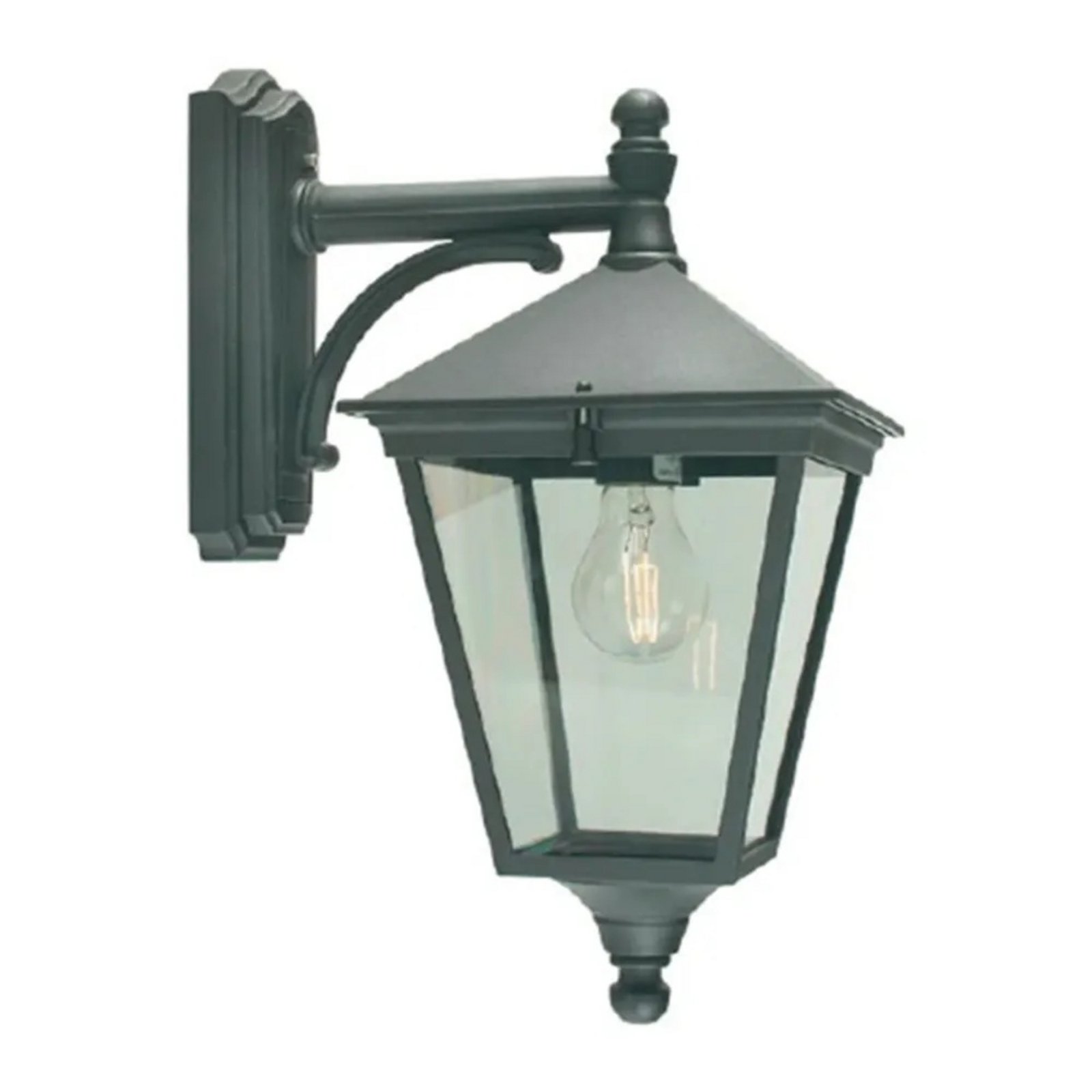 London Down Outdoor Wall Lamp Small Black - Norlys