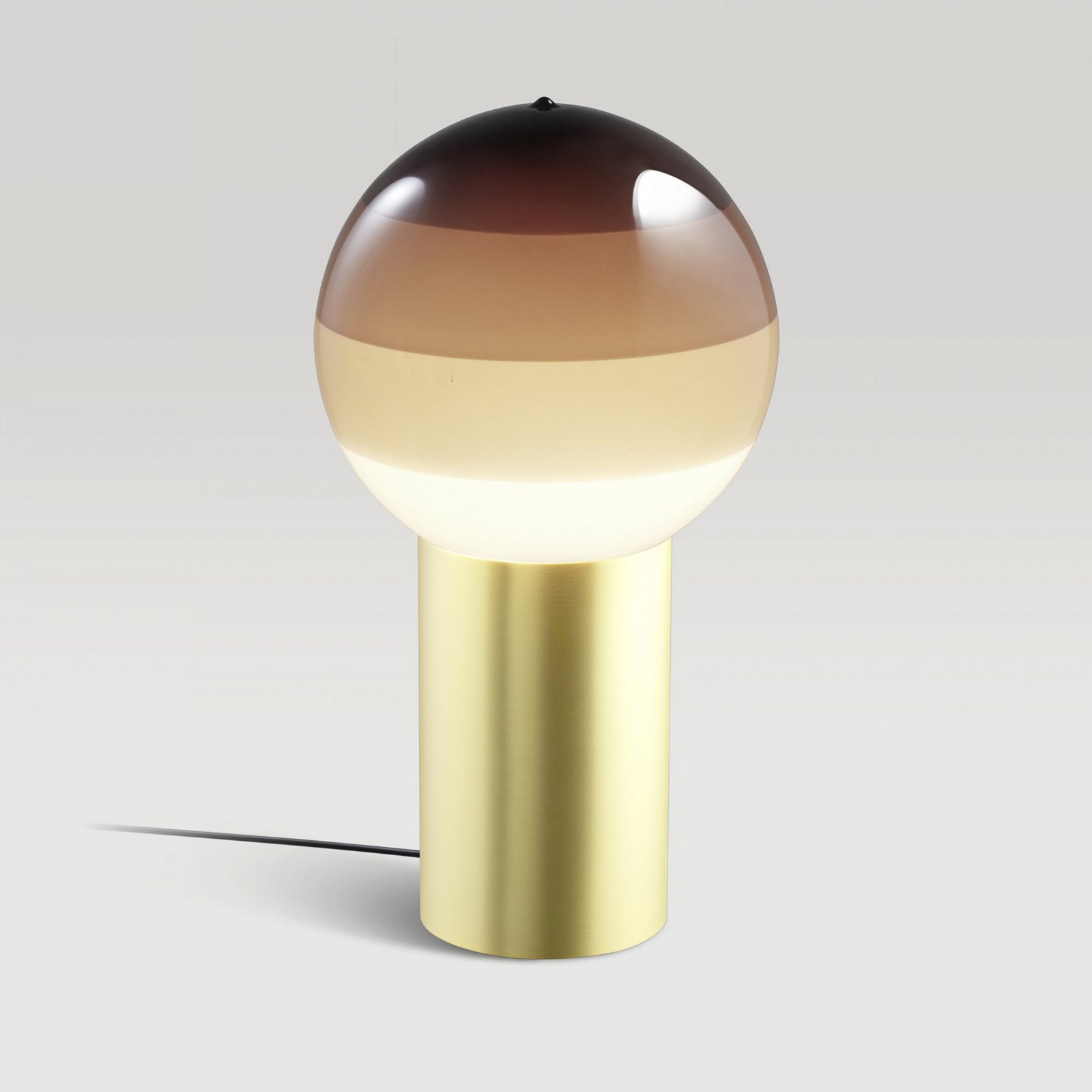 Lampe de table MARSET Dipping Light, hauteur 22 cm, marron/laiton