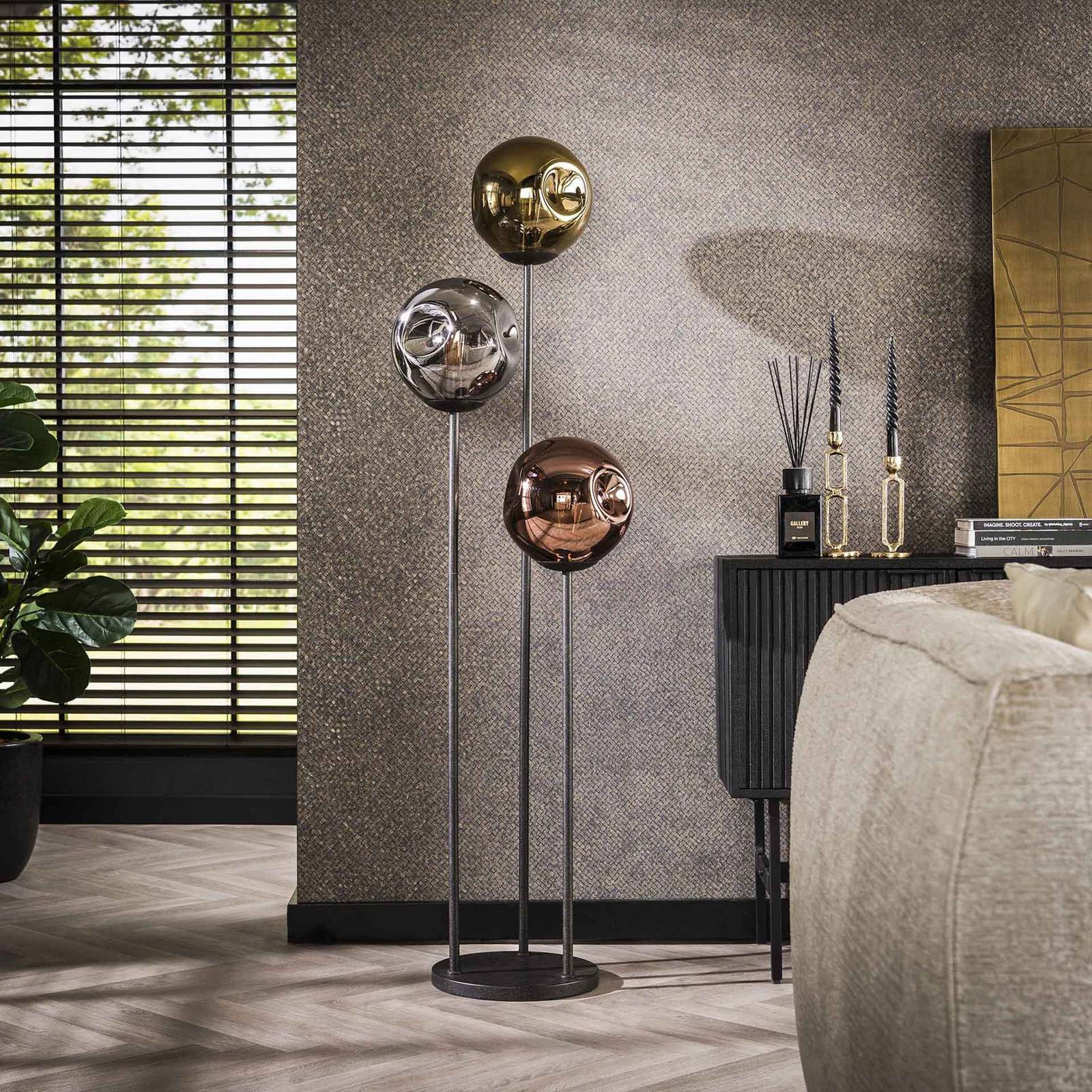 Lampa stojąca Stellar, 3-punktowa, szkło, metal, wielokolorowa