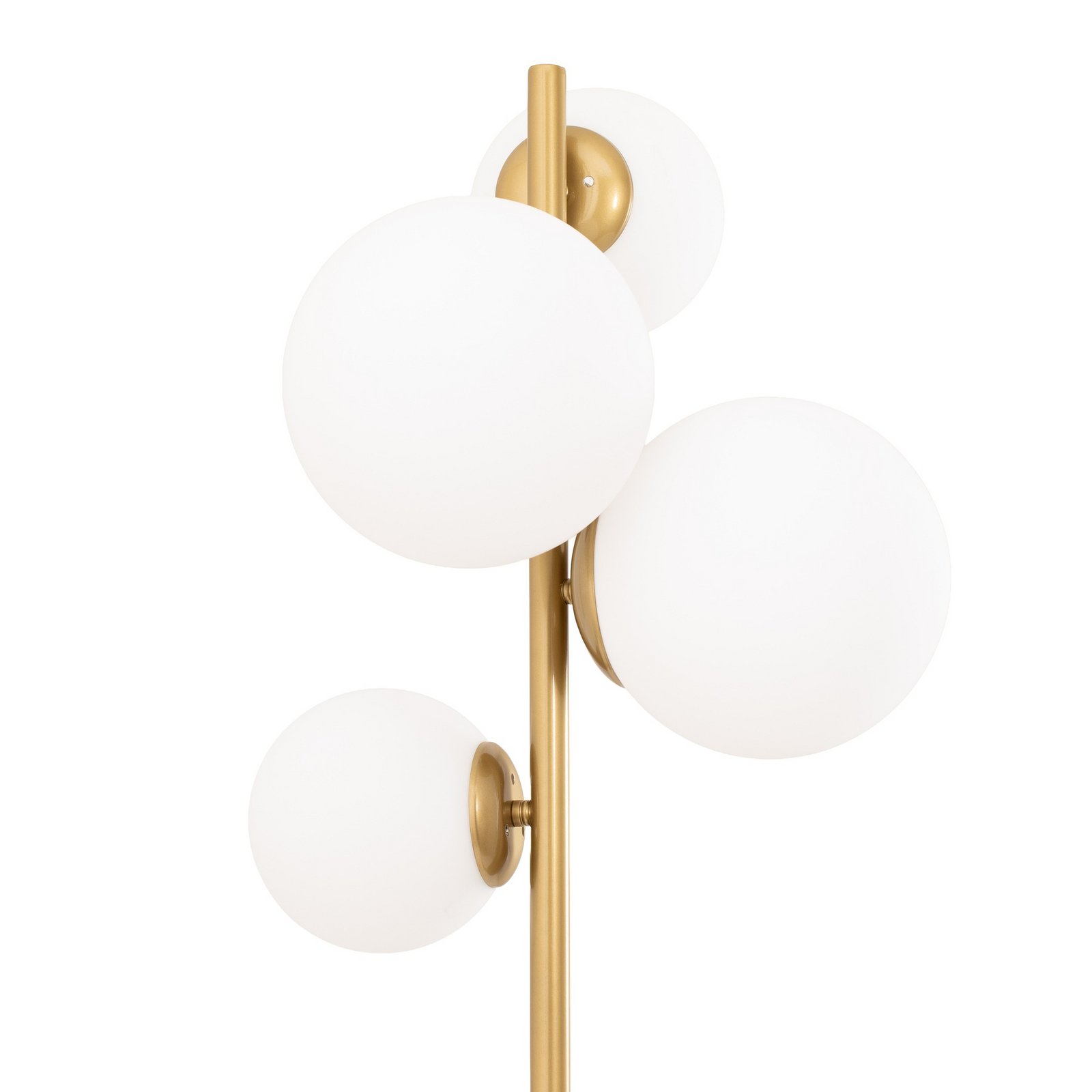 Gulvlampe Fazli, guld, glas/metal, højde 162 cm, E14 Gulvlampe Fazli, guld, glas/metal, højde 162 cm, E14