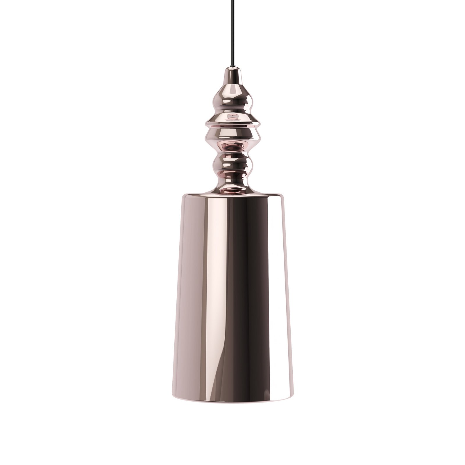 Karman hanglamp Alibaglass Big, roségoud, Ø 24 cm