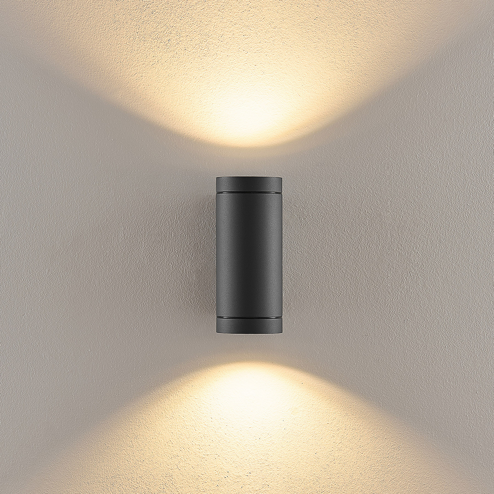 Außenwandlampe ShoreLine Pro Round up/down, dunkelgrau, GU10