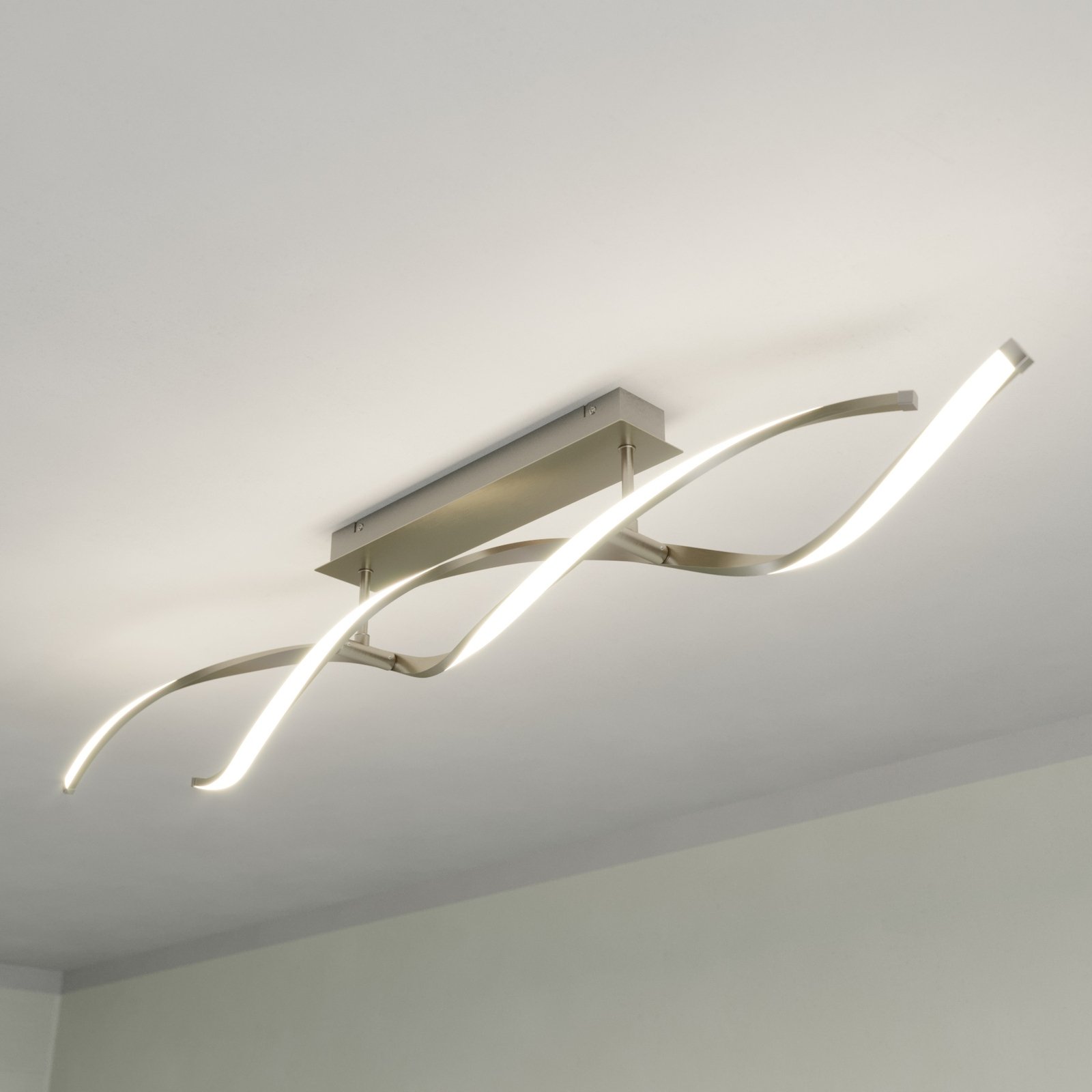 Spiral-shaped LED ceiling lamp Kati, dimmable