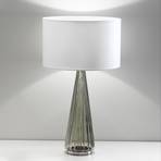 Costa Rica table lamp, white lampshade, grey base