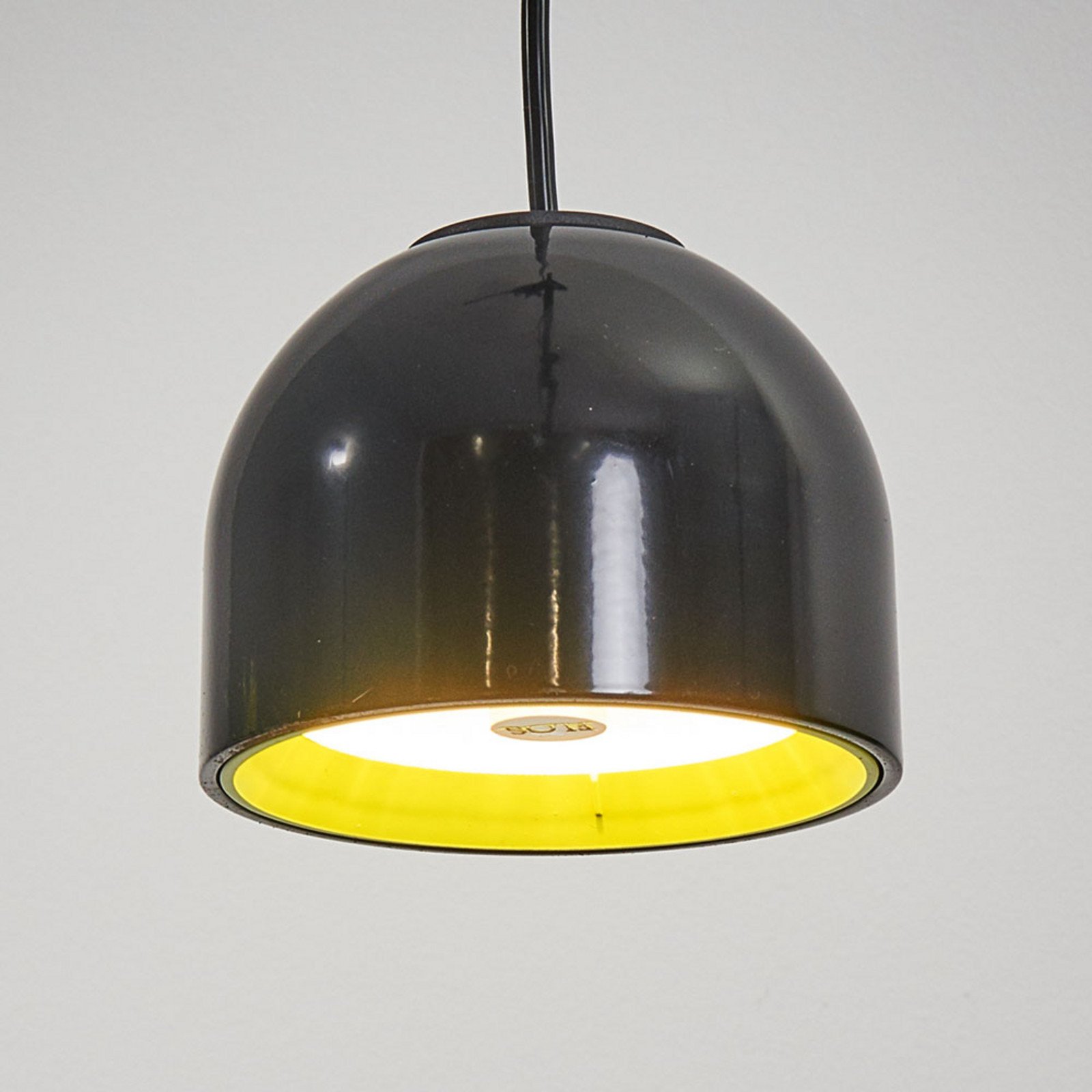 FLOS Wan S - lampă suspendată neagră mică - Camera de zi / sufragerie - design - negru alb - Metal