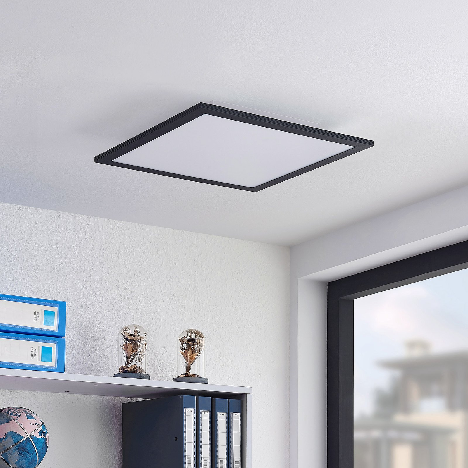 Nelios Ceiling Lamp LED 4000K 40x40 Black - Lindby