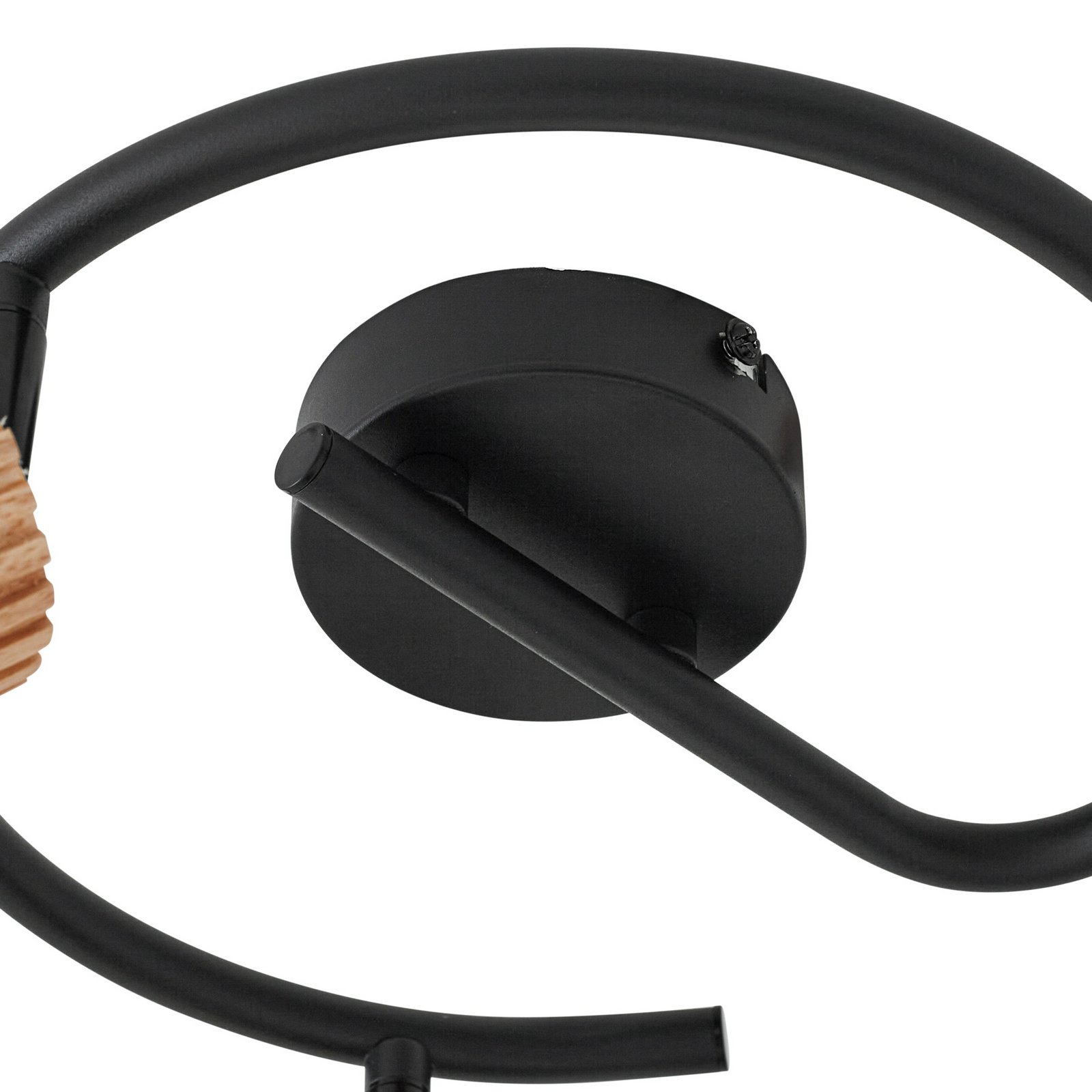 Stralino stropní bodové světlo, 3 žárovky, Ø31cm, dřevo - Lindby