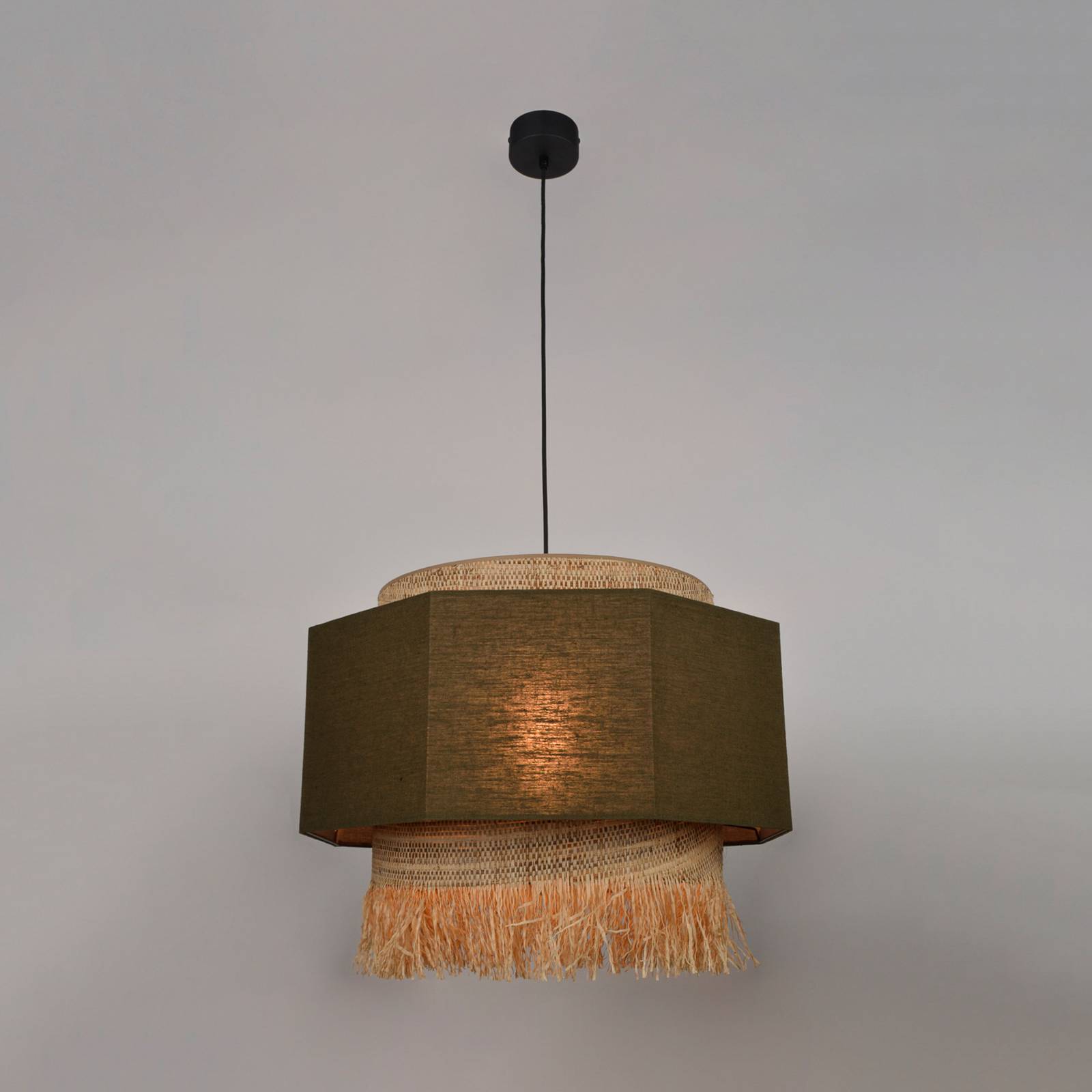 Lampa wisząca MARKET SET Marrakech, 60x46cm, khaki