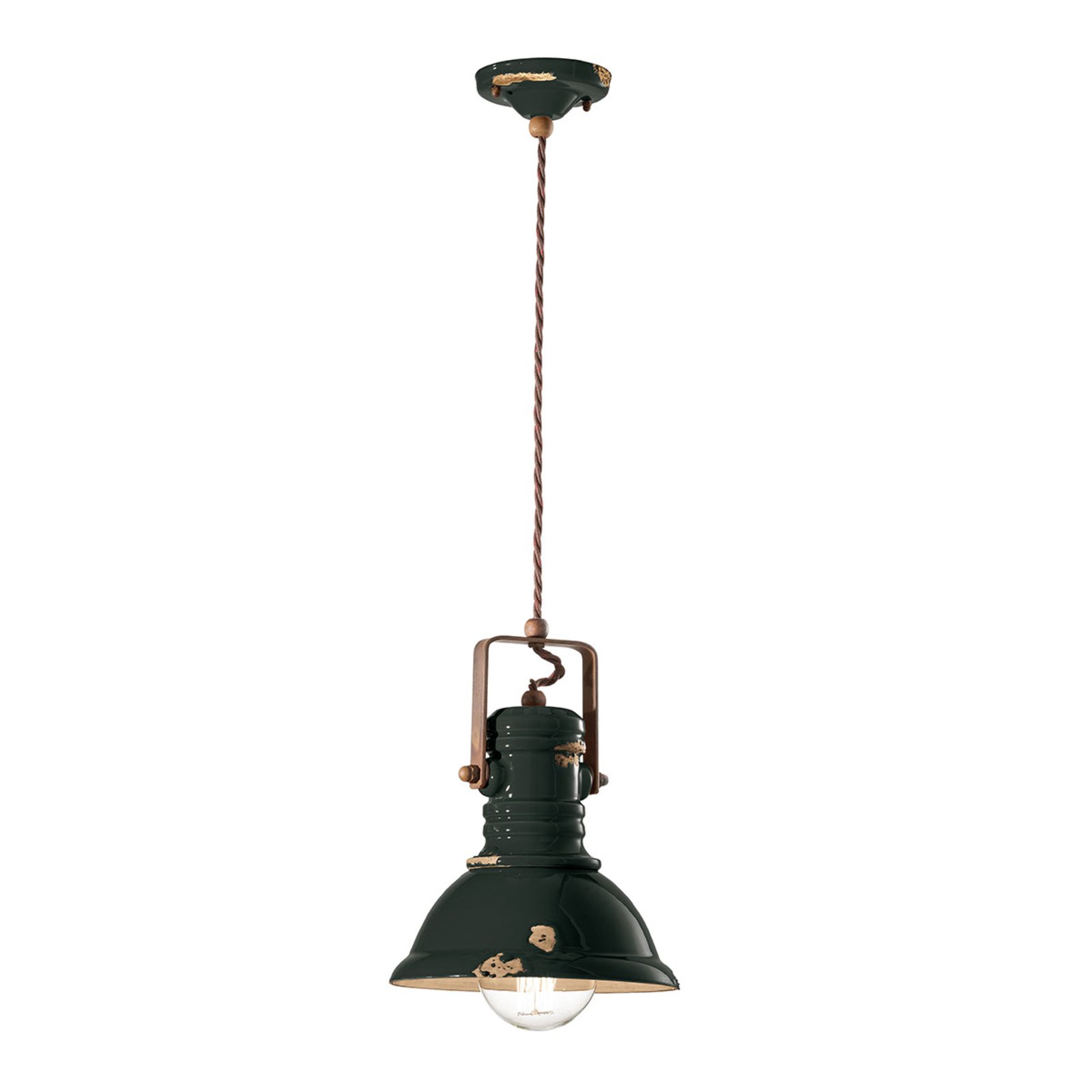 Hanglamp C1691 in zwart industrieel ontwerp