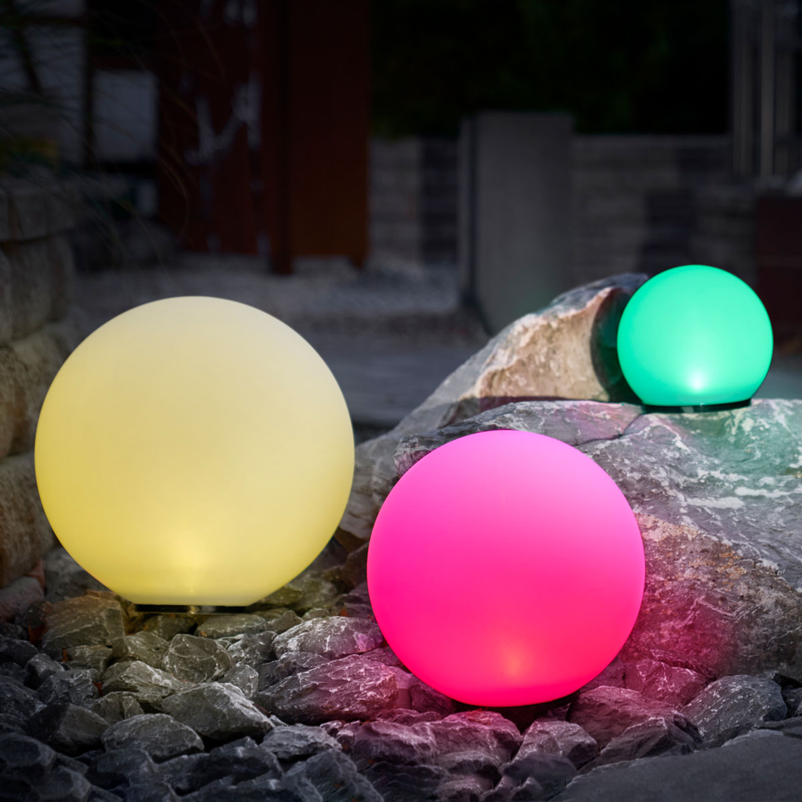 compra esfera led solar set 3 u funcion cambio de color lampara es