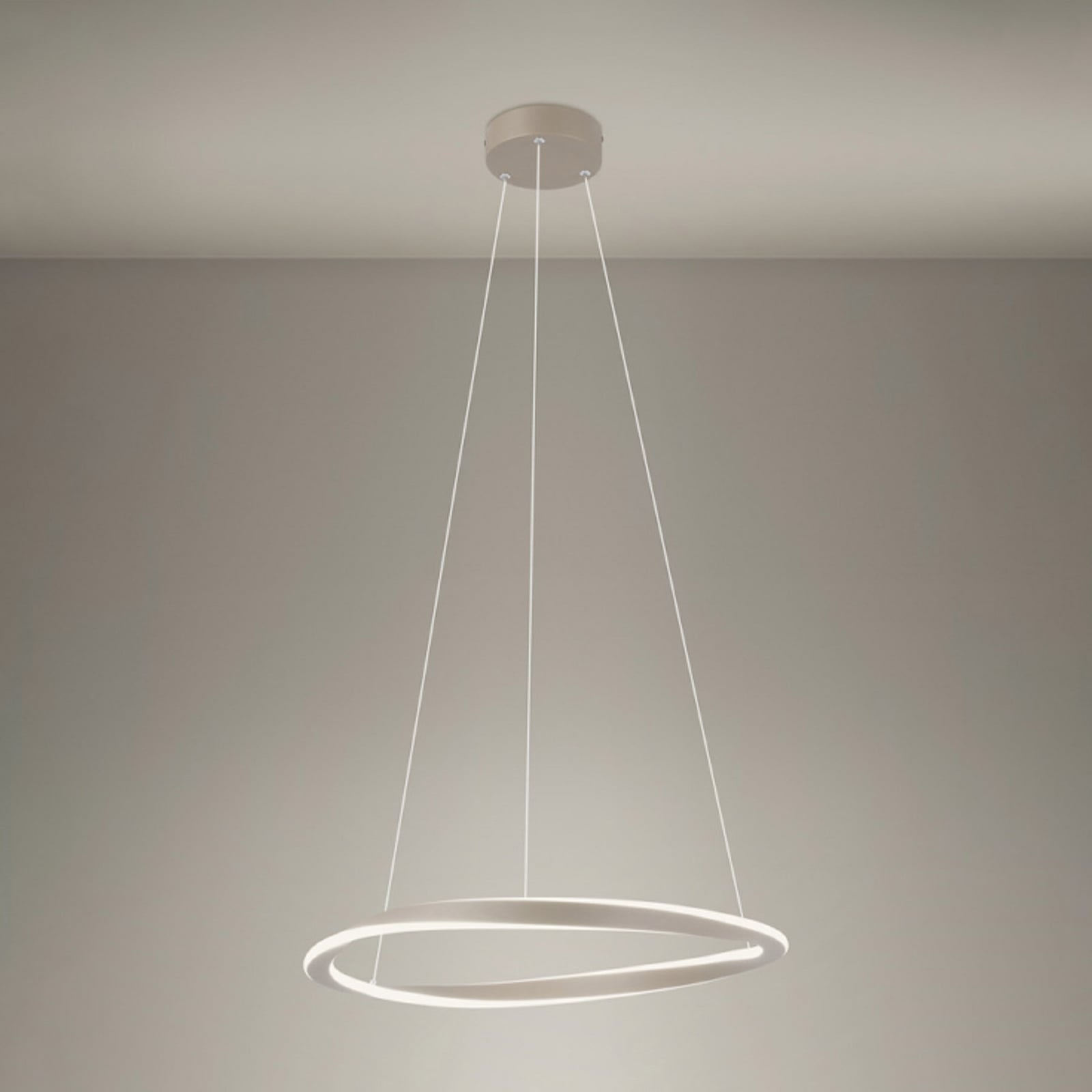 EGLO LED hanglamp CAMEROTA, beige, Ø 57 cm, afstandsbediening EGLO LED hanglamp CAMEROTA, beige, Ø 57 cm, afstandsbediening