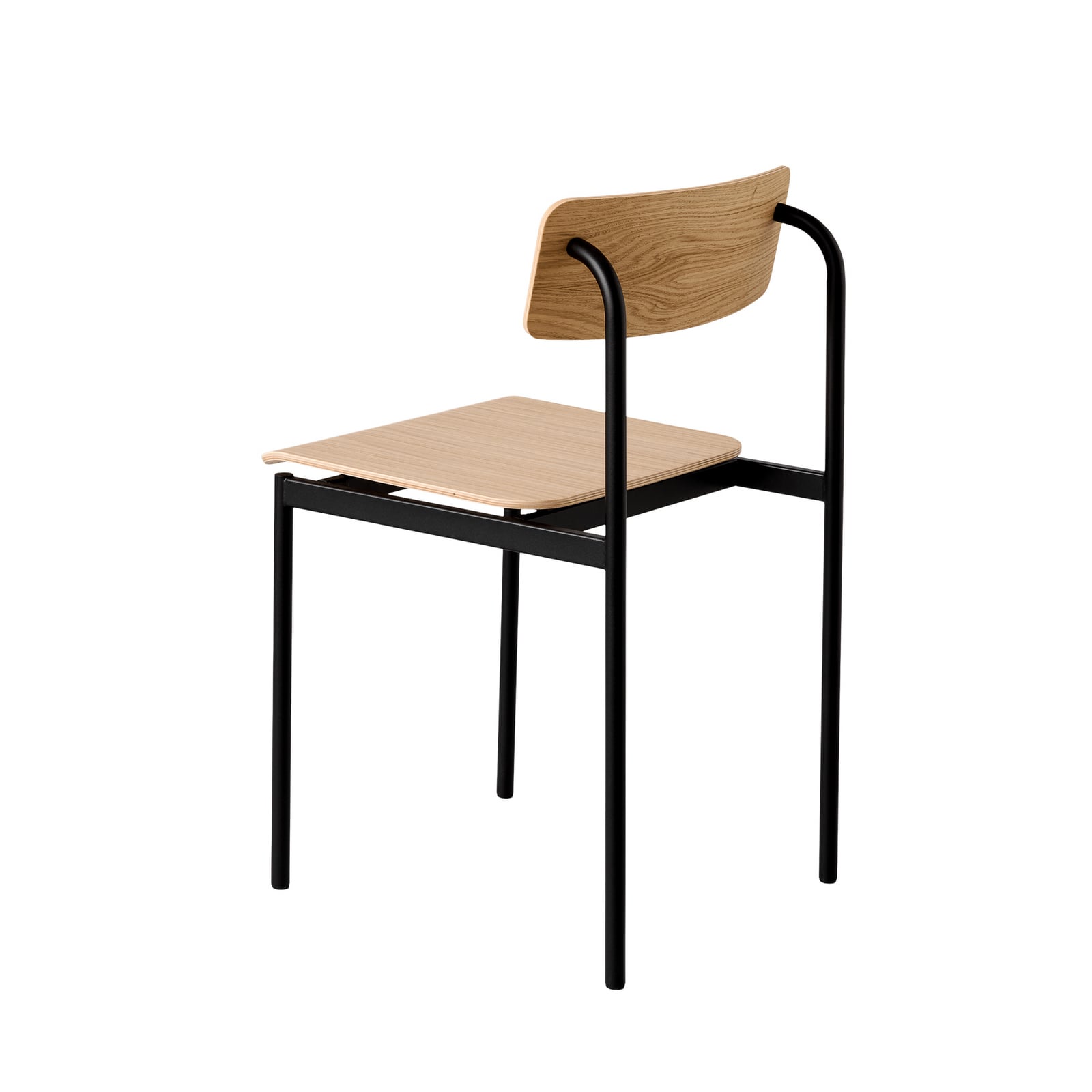 OFFSET-stol, svart, lakkert eik, høyde 77 cm – Moebe OFFSET-stol, svart, lakkert eik, høyde 77 cm – Moebe