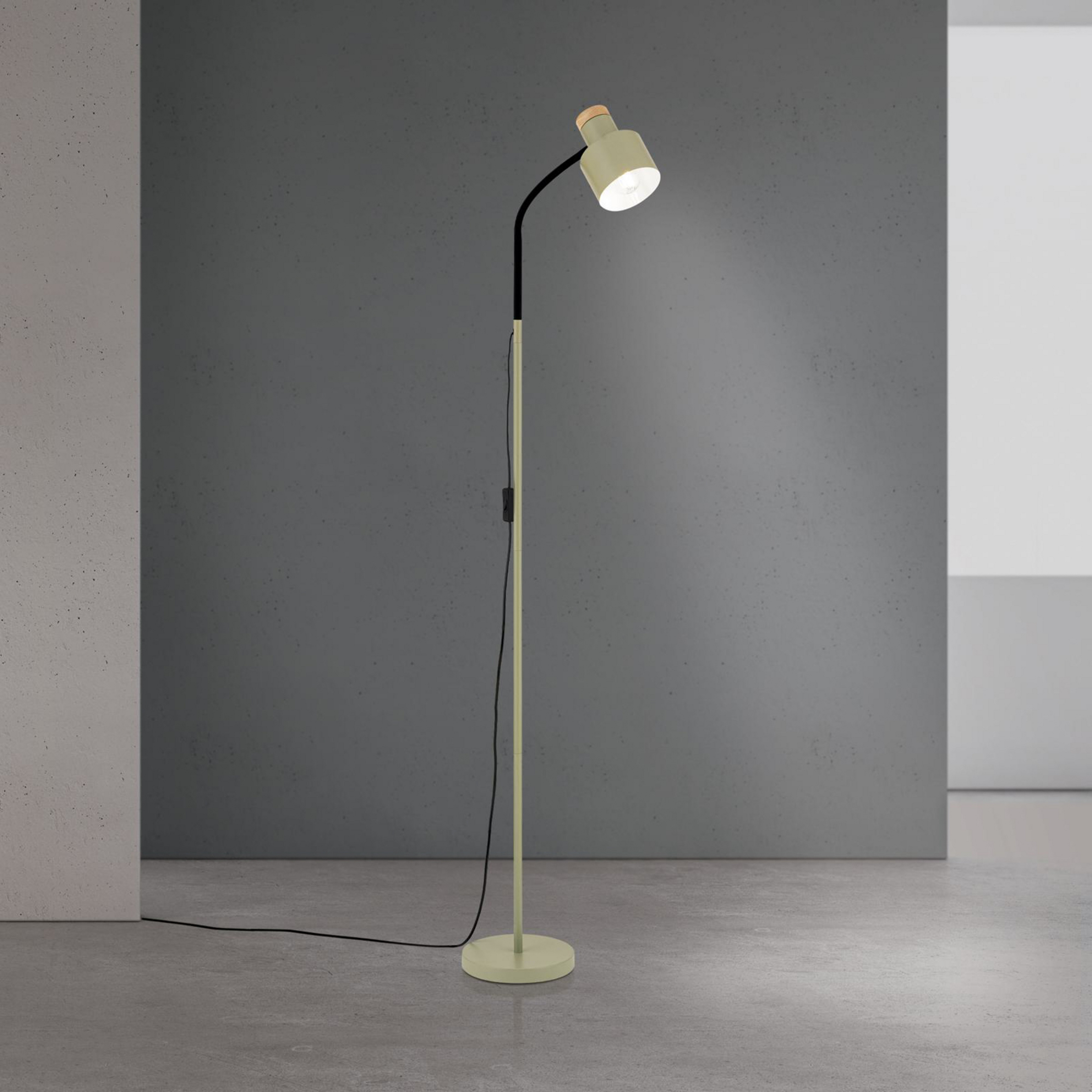 Стелаж Gili, стомана, светлозелен, височина 150 cm, E27
