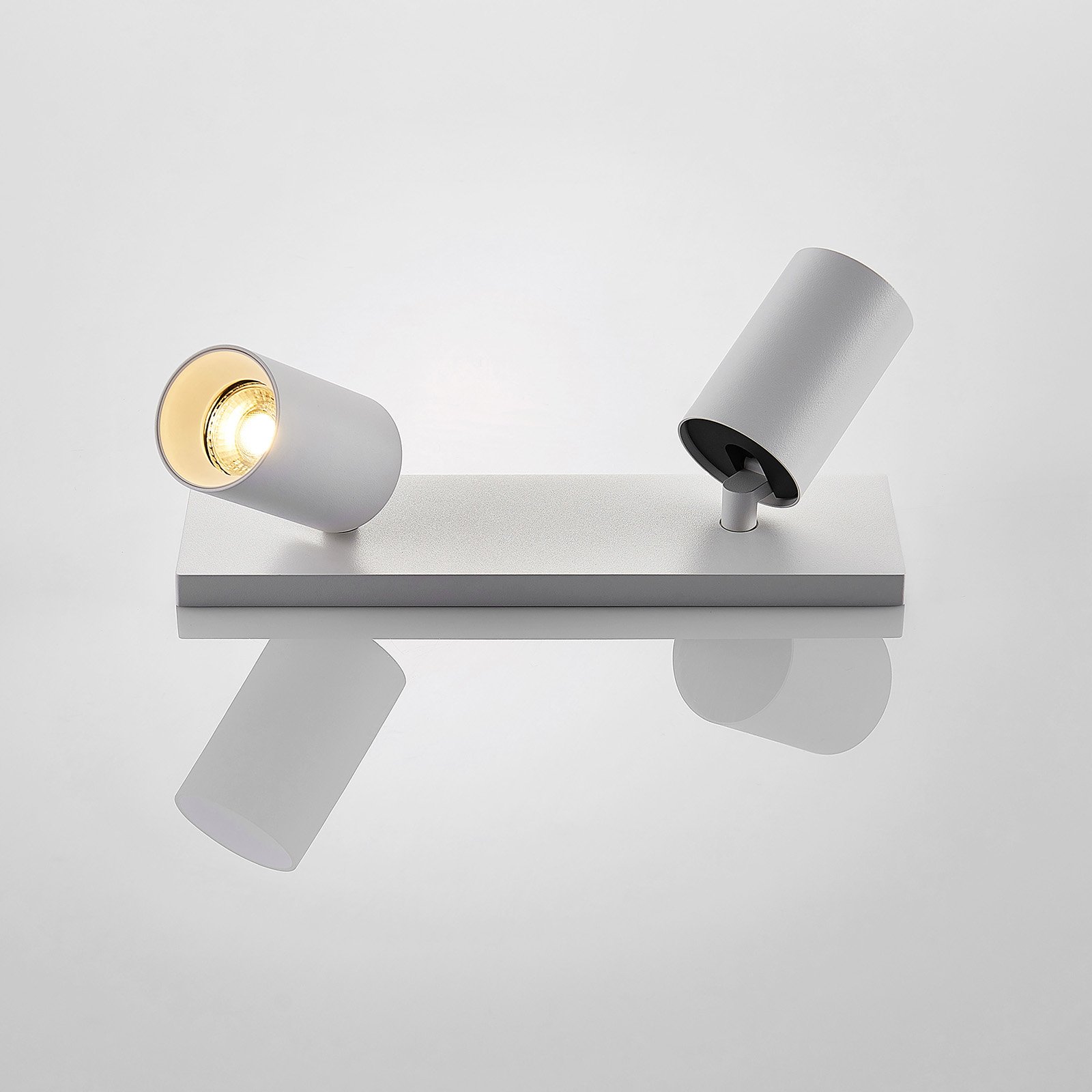 Arcchio Brinja spotlight, angular, 2-bulb white 2x