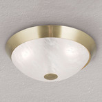 Klassische Deckenlampe Jaya mit Glasschirm