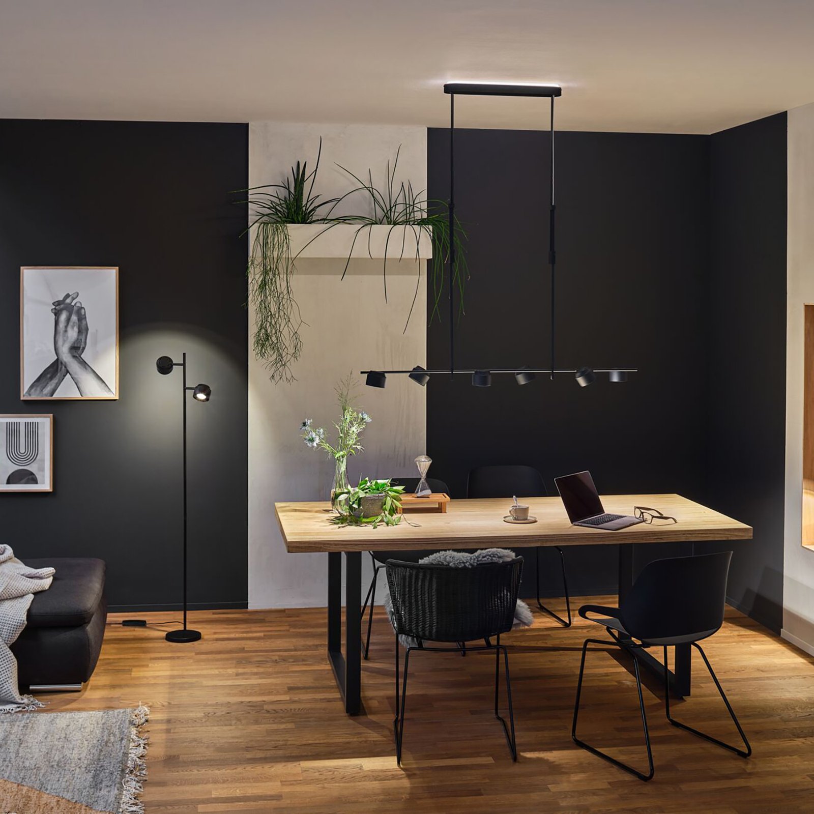 Puric Pane 2 Piantana Zigbee Dim. Nero - Paulmann
