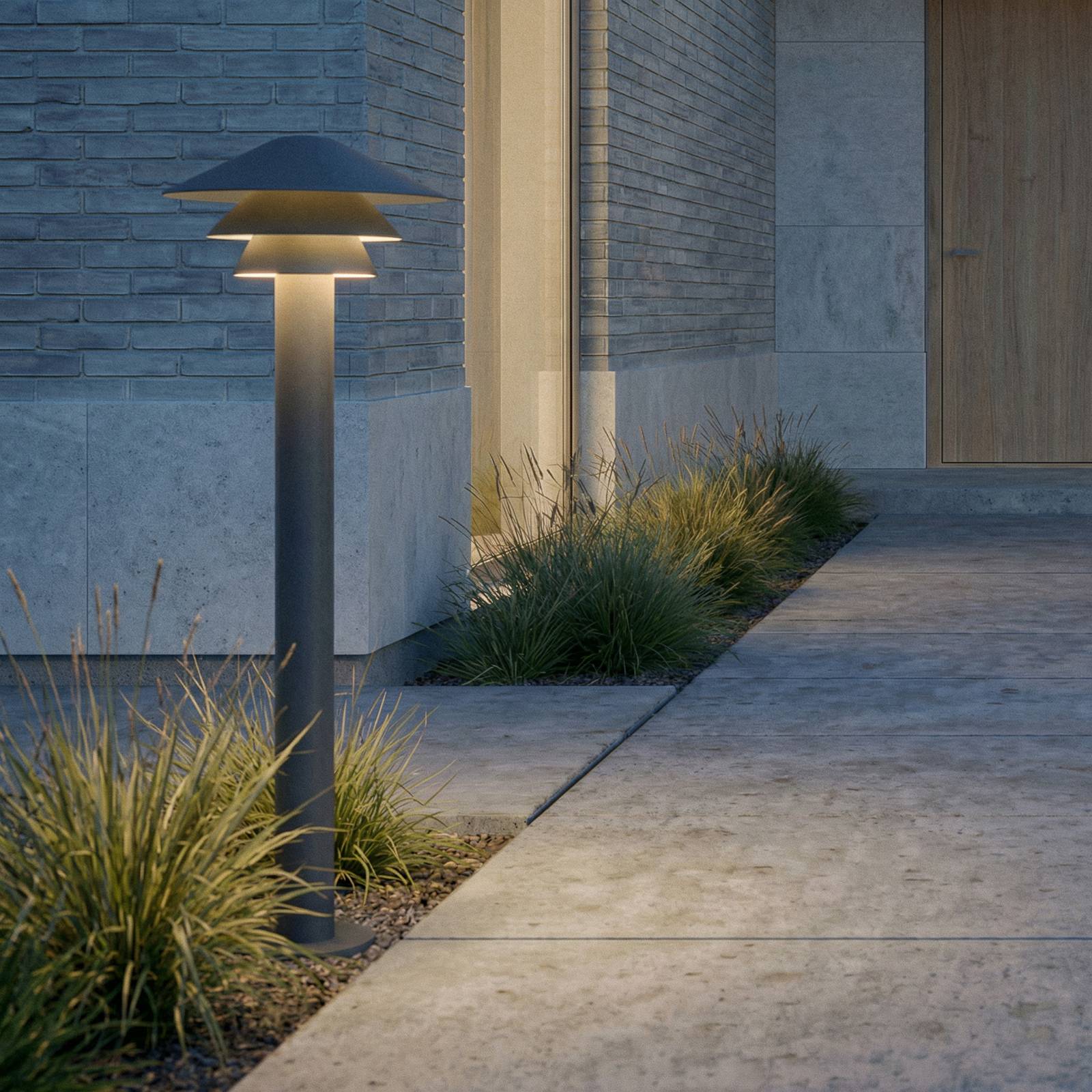 Bornes lumineuses LED Lucande Montaro, 110 cm, anthracite, IP54