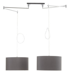 Helestra Certo colgante cilindro 2 luces antracita