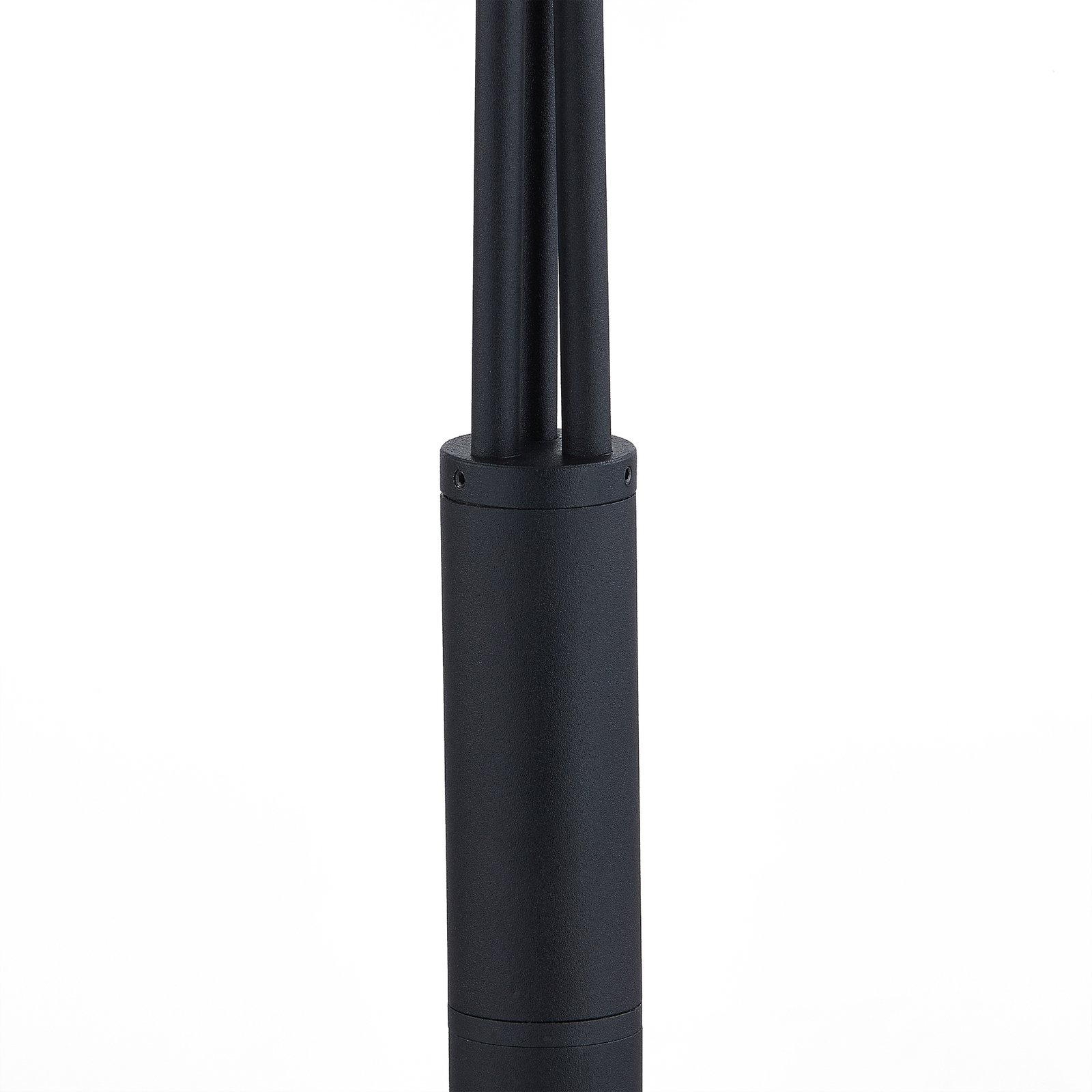 Lindby vloerlamp Torvy, zwart/wit, metaal, 165 cm, E14