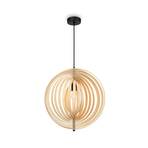 Maytoni Roots pendant light, spherical shape, Ø 50 cm, beige, wood