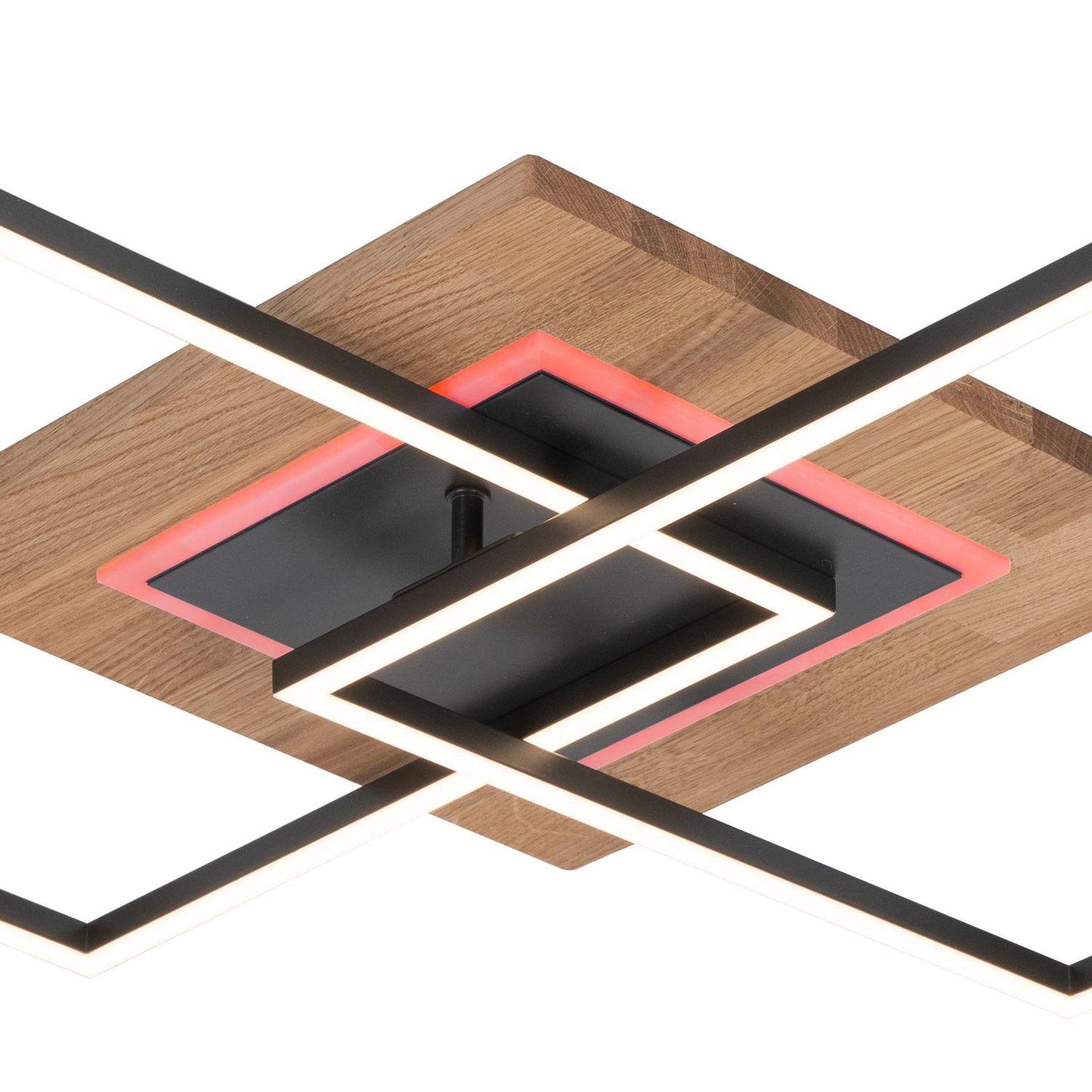 LED griestu lampa Panama M Plus, ozols/melns, garums 61 cm LED griestu lampa Panama M Plus, ozols/melns, garums 61 cm