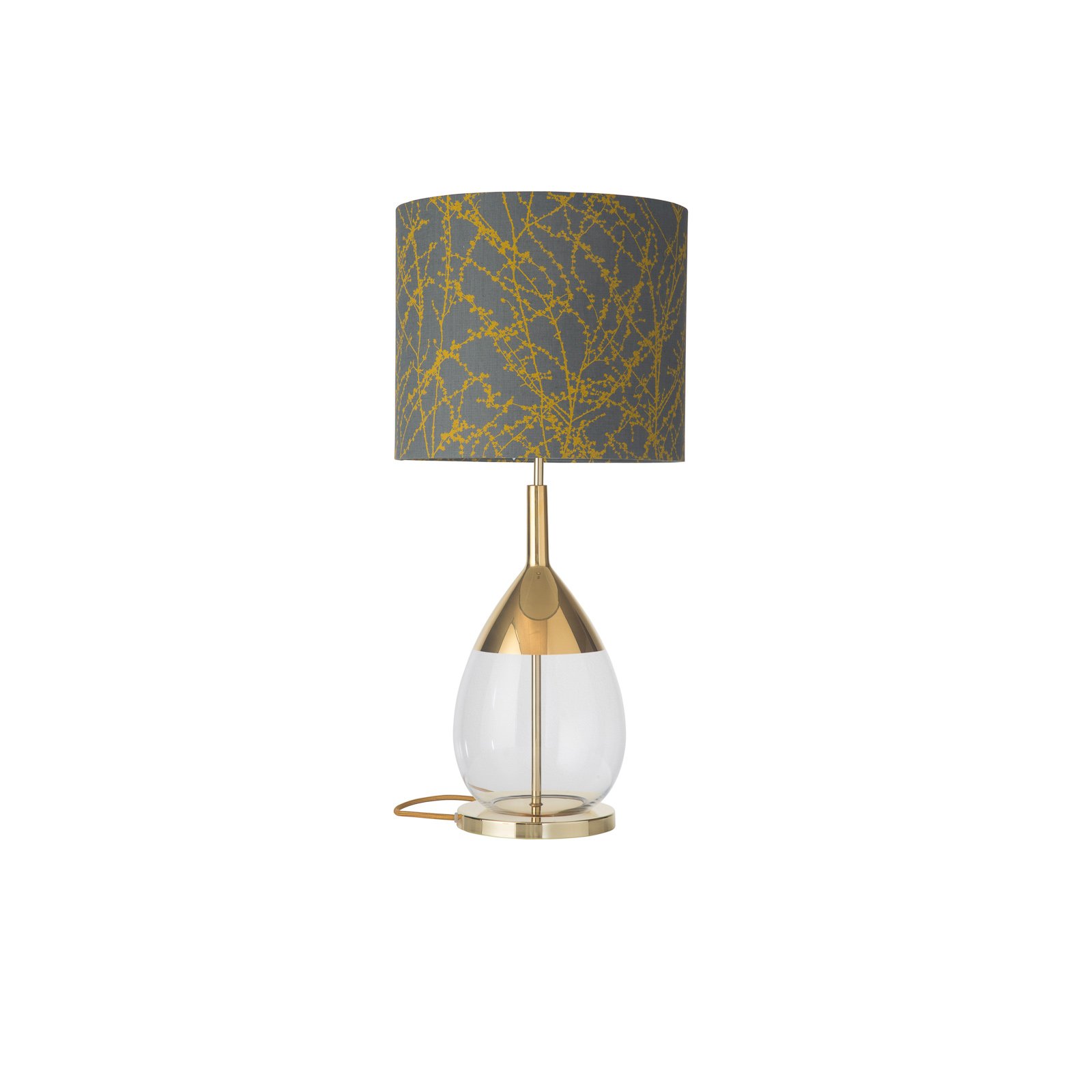 EBB & FLOW Lute table lamp Branches grey/ochre
