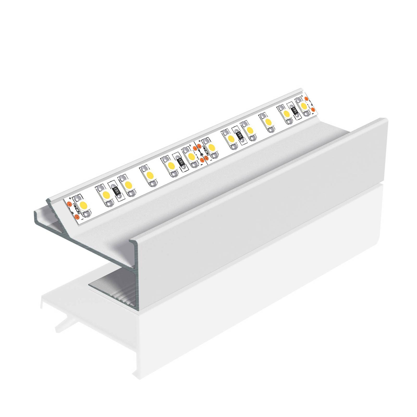 EVN Aptbh -profiili kattosuunnattu 100 cm alumiini - led-profiilit anodisoitu alumiini