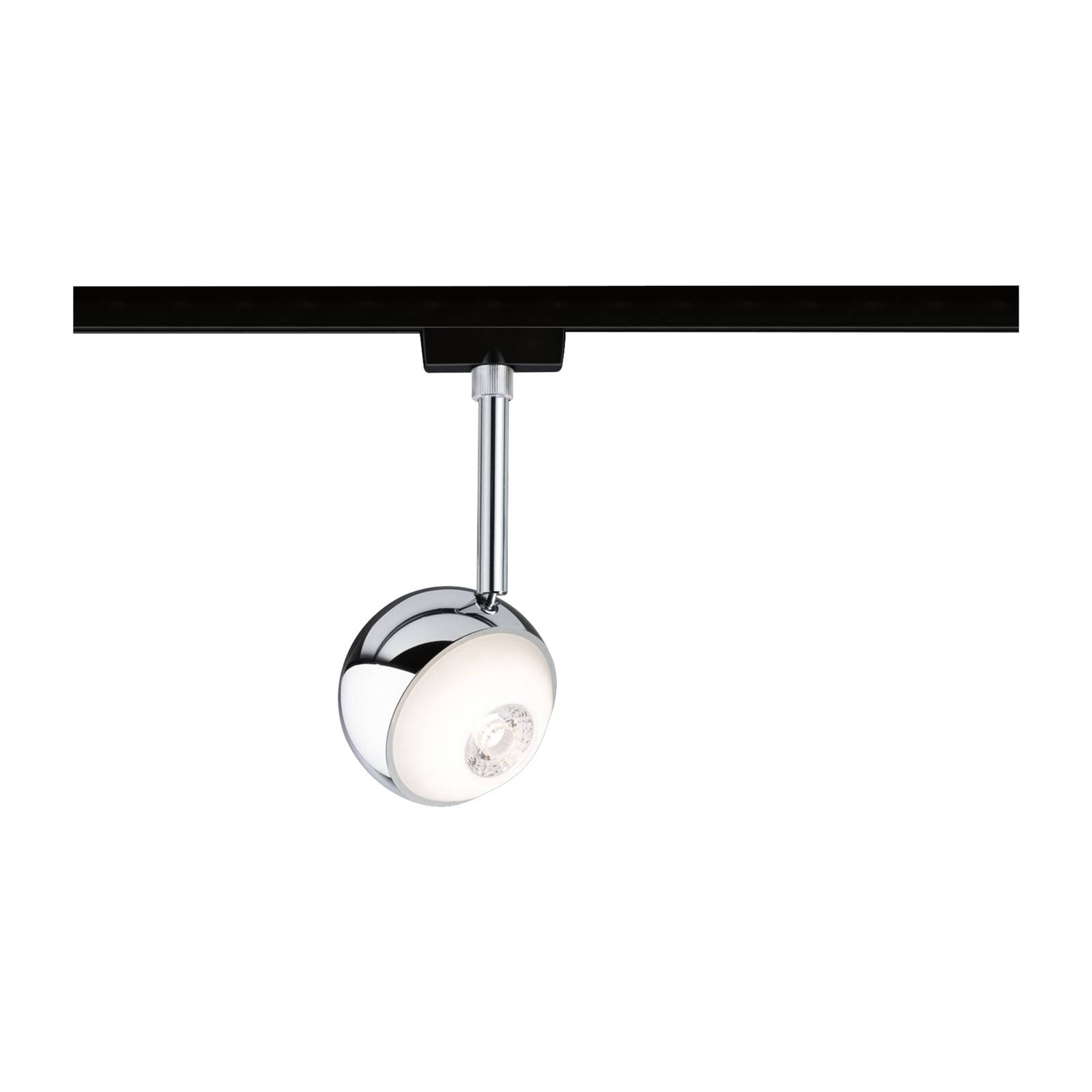 Paulmann URail Capsule II spot 2,700K black/chrome, for Living / Dining Room, metal, 6 W, W: 8.7 cm, H: 21 cm
