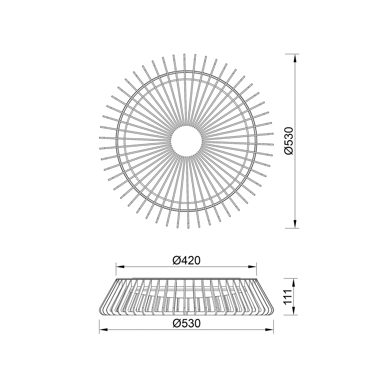 Wentylator sufitowy LED Himalaya Mini, drewno, DC, cichy, CCT Wentylator sufitowy LED Himalaya Mini, drewno, DC, cichy, CCT