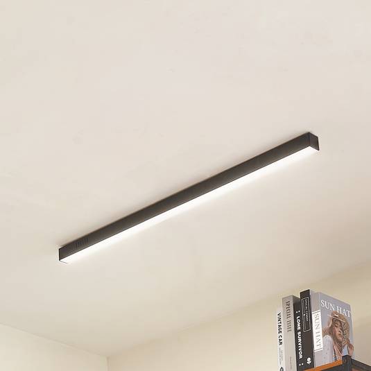 Lucande Plafoniera LED Dimmerabile Fiorentino In Metallo Nero Per Soggiorno E Sala Da Pranzo