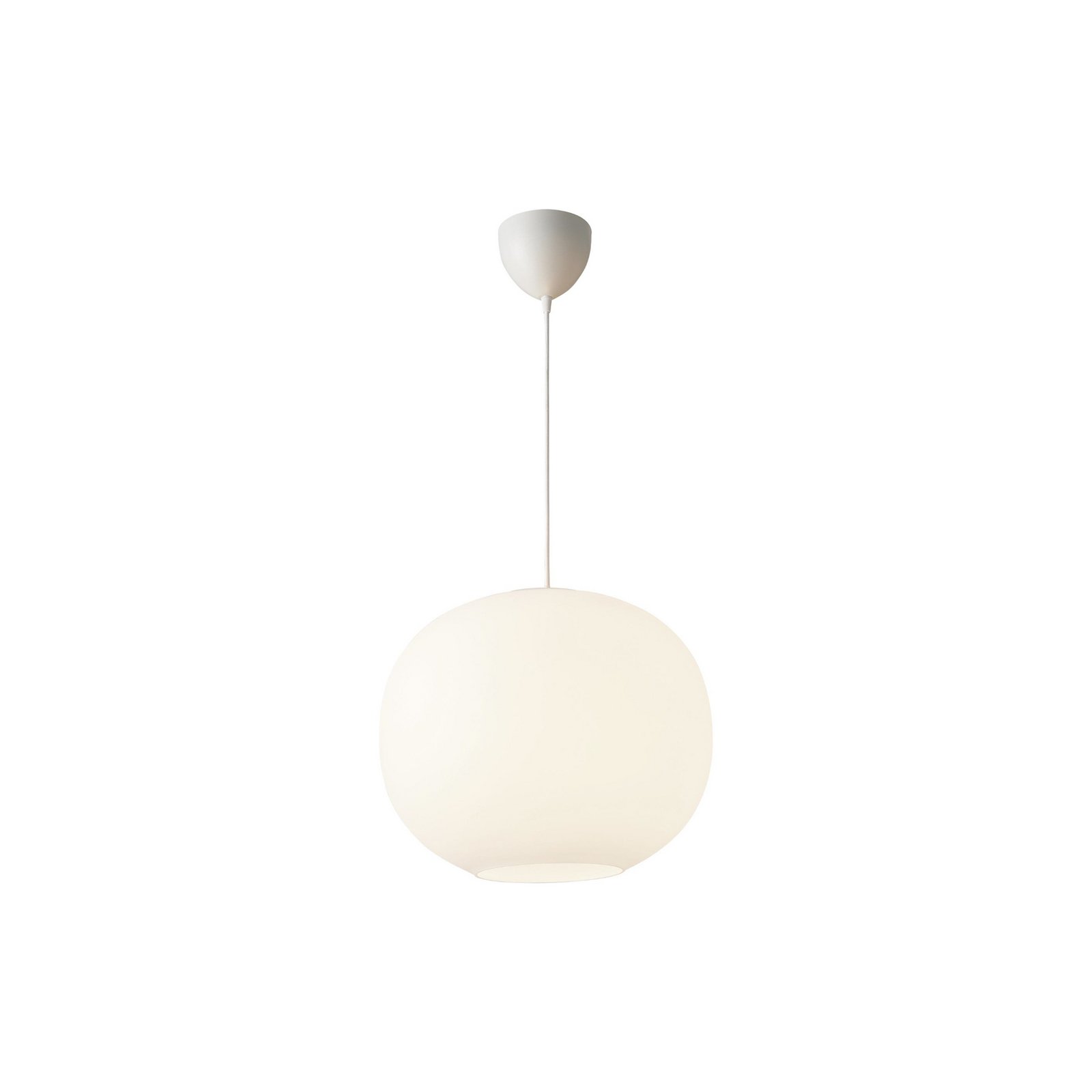 Navone hanglamp, wit, glas, Ø 40 cm, 1-lamp