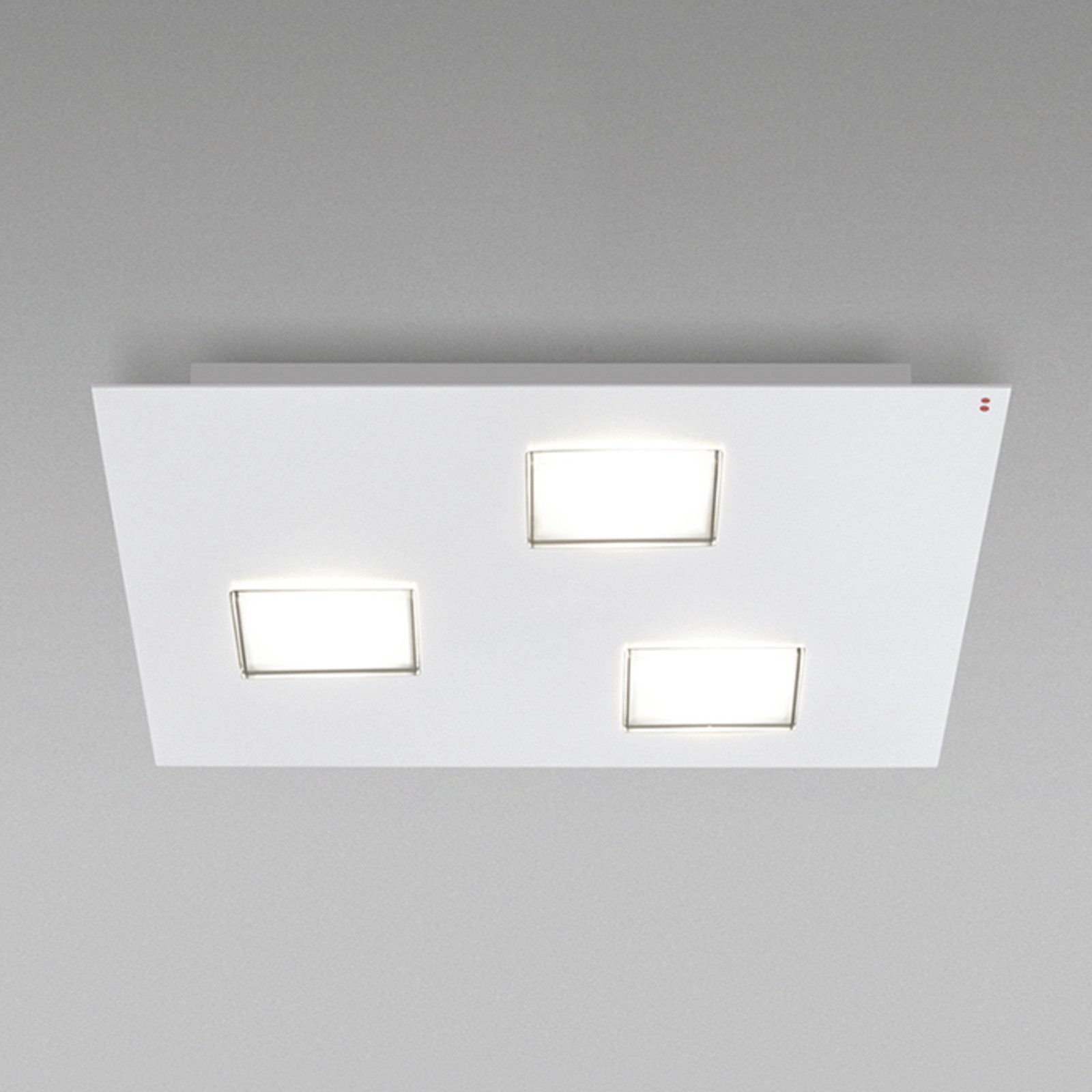 Fabbian Quarter - λευκό φωτιστικό οροφής LED 3flg.