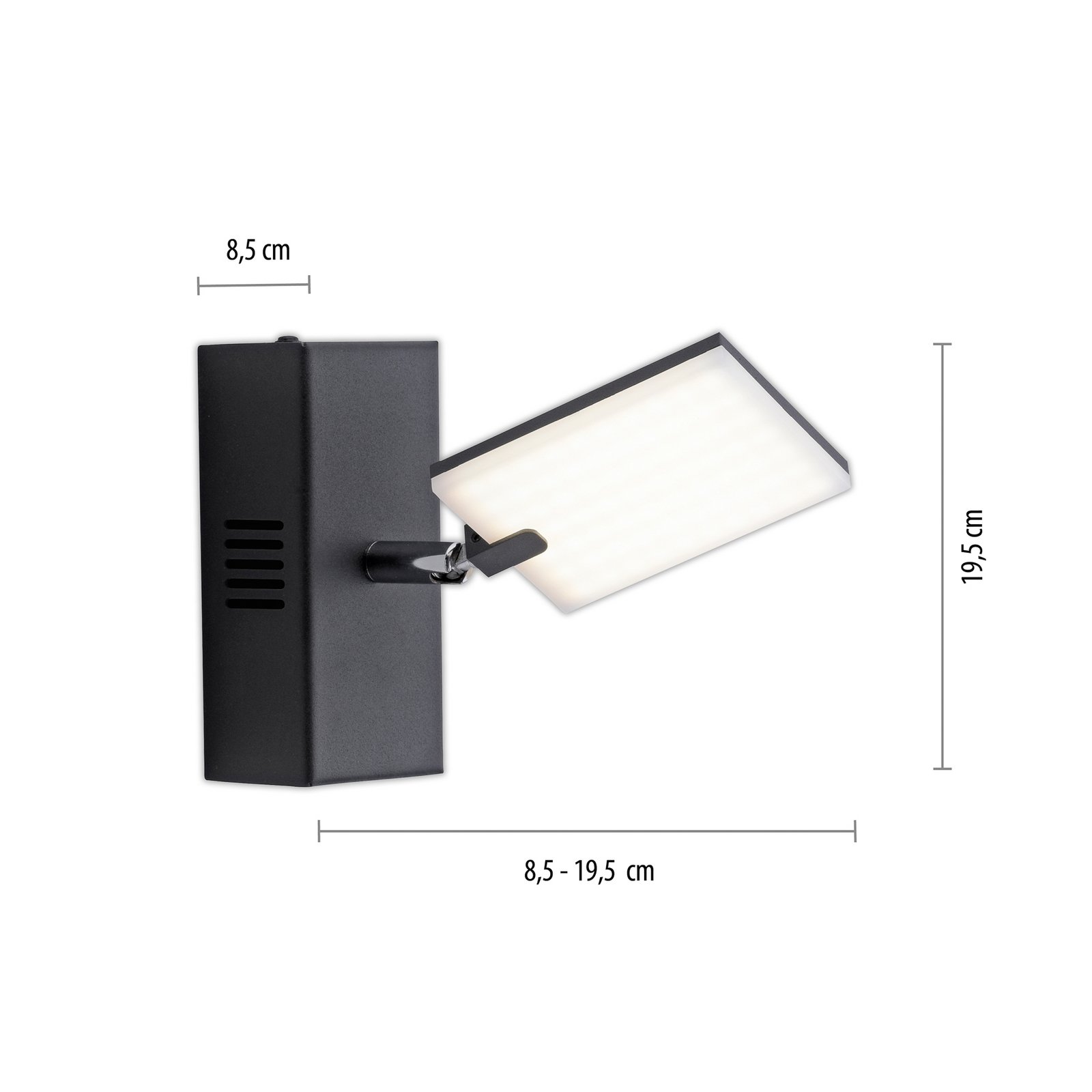PURE Mira kinkiet LED z pilotem, CCT, czarny PURE Mira kinkiet LED z pilotem, CCT, czarny