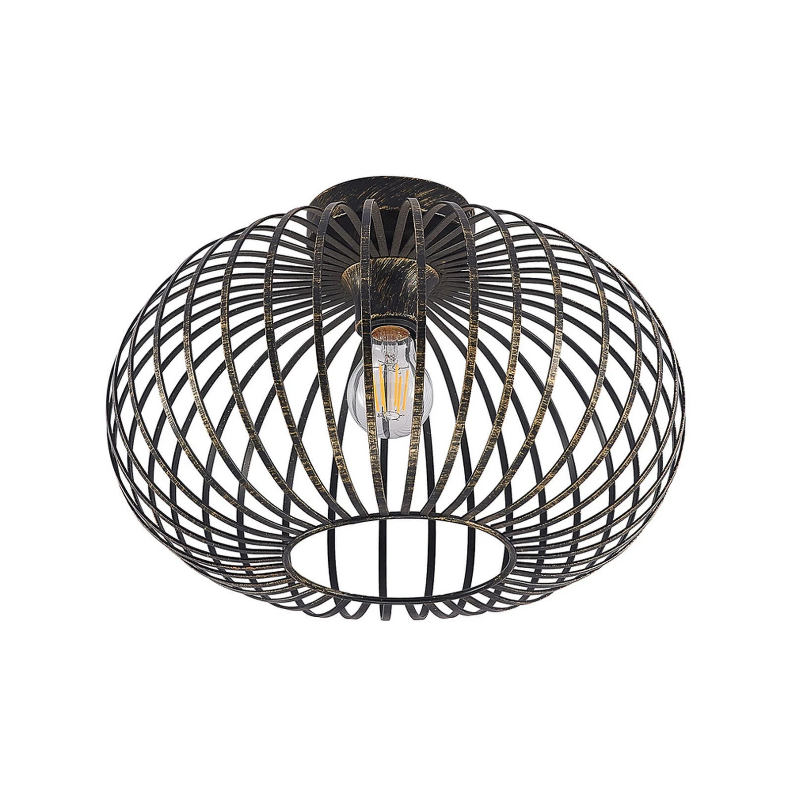 Lindby griestu lampa Rosalea, misiņa krāsā, metāls, 40 cm, E27