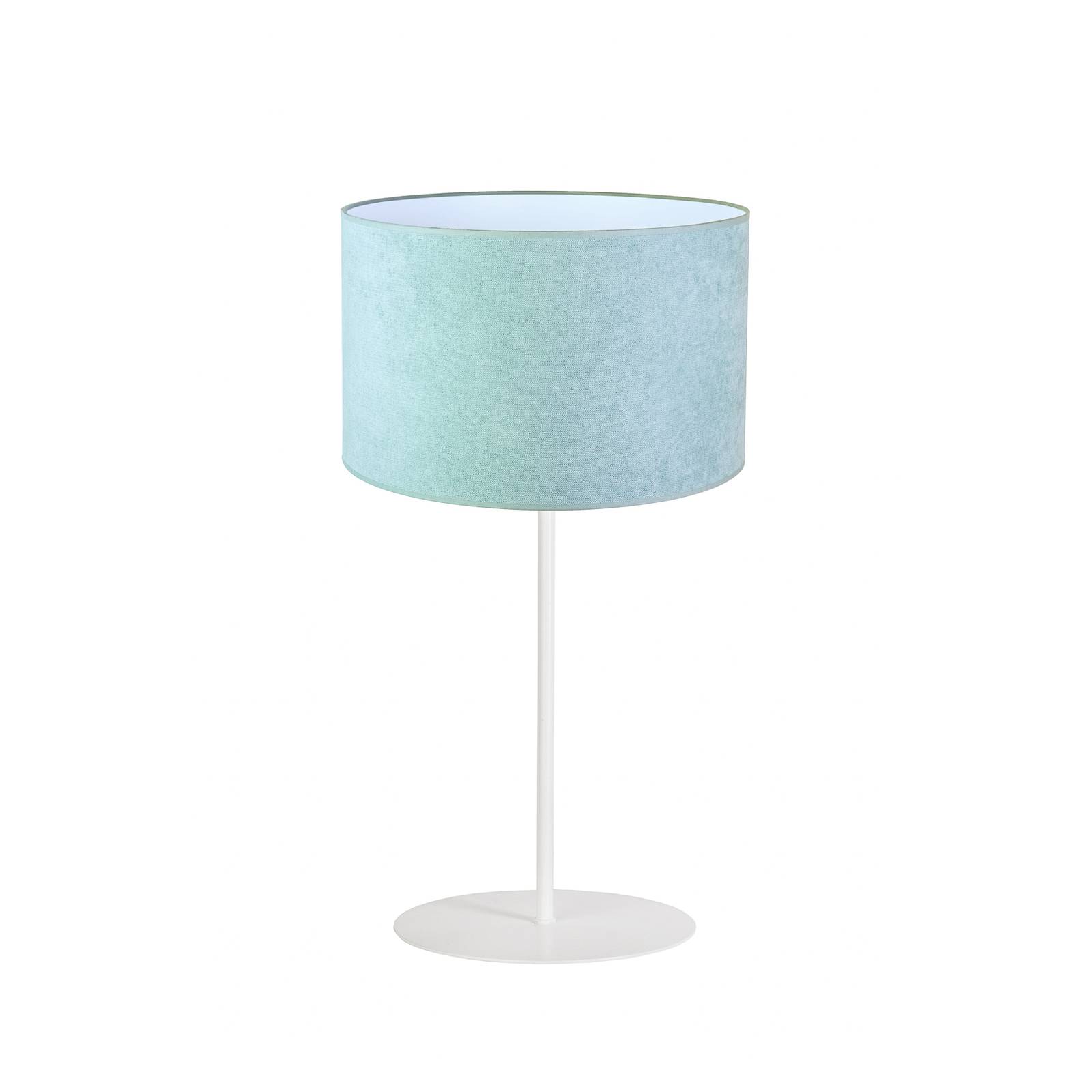 Euluna Pastell Roller table lamp height 50cm mint green, for Living / Dining Room, fabric, metal, E27, 40 W, H: 50 cm