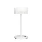 LED-pöytälamppu Mesh, akku, korkeus 30cm valkoinen